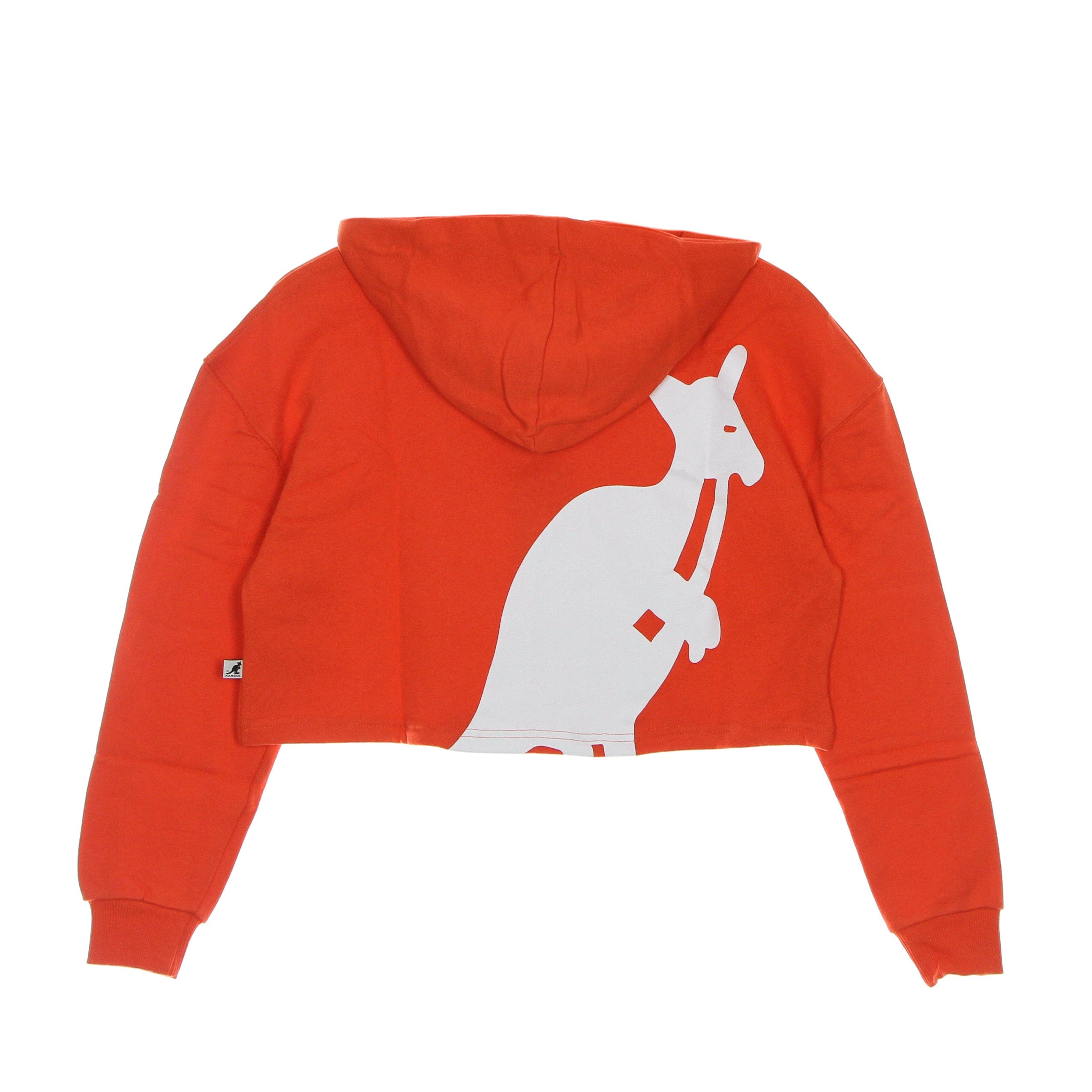 Kangol, Felpa Leggera Cappuccio Corta Donna Essential Hoodie, 