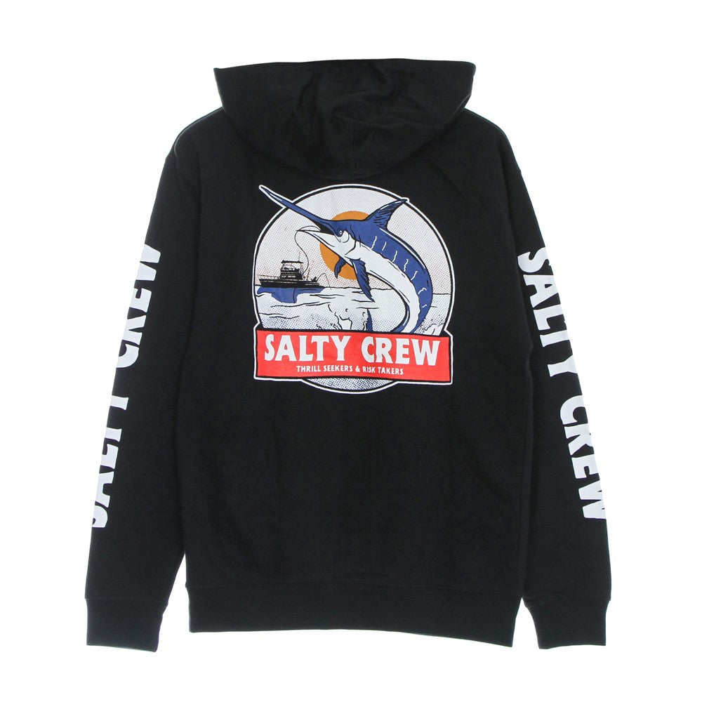 Salty Crew, Felpa Cappuccio Uomo Deep Drop Fleece, Black