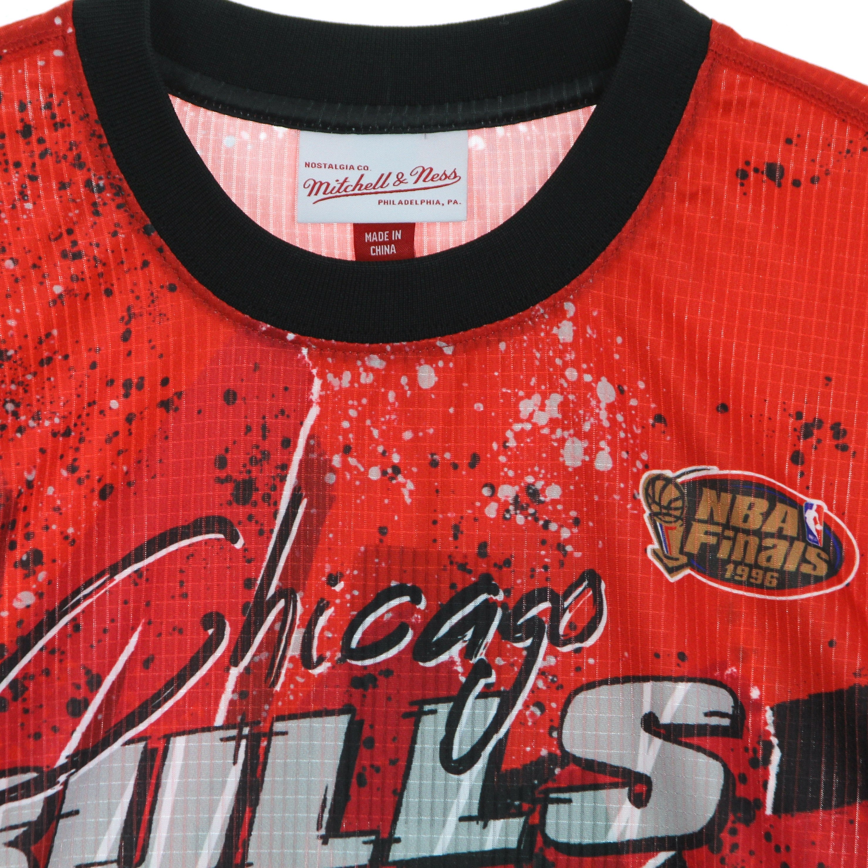 Mitchell & Ness, Maglietta Manica Lunga Uomo Nba Hyper Hoops Moto L/s Hardwood Classics Chibul, 