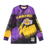 Mitchell & Ness, Maglietta Manica Lunga Uomo Nba Hyper Hoops Moto L/s Hardwood Classics Loslak, Dark Purple