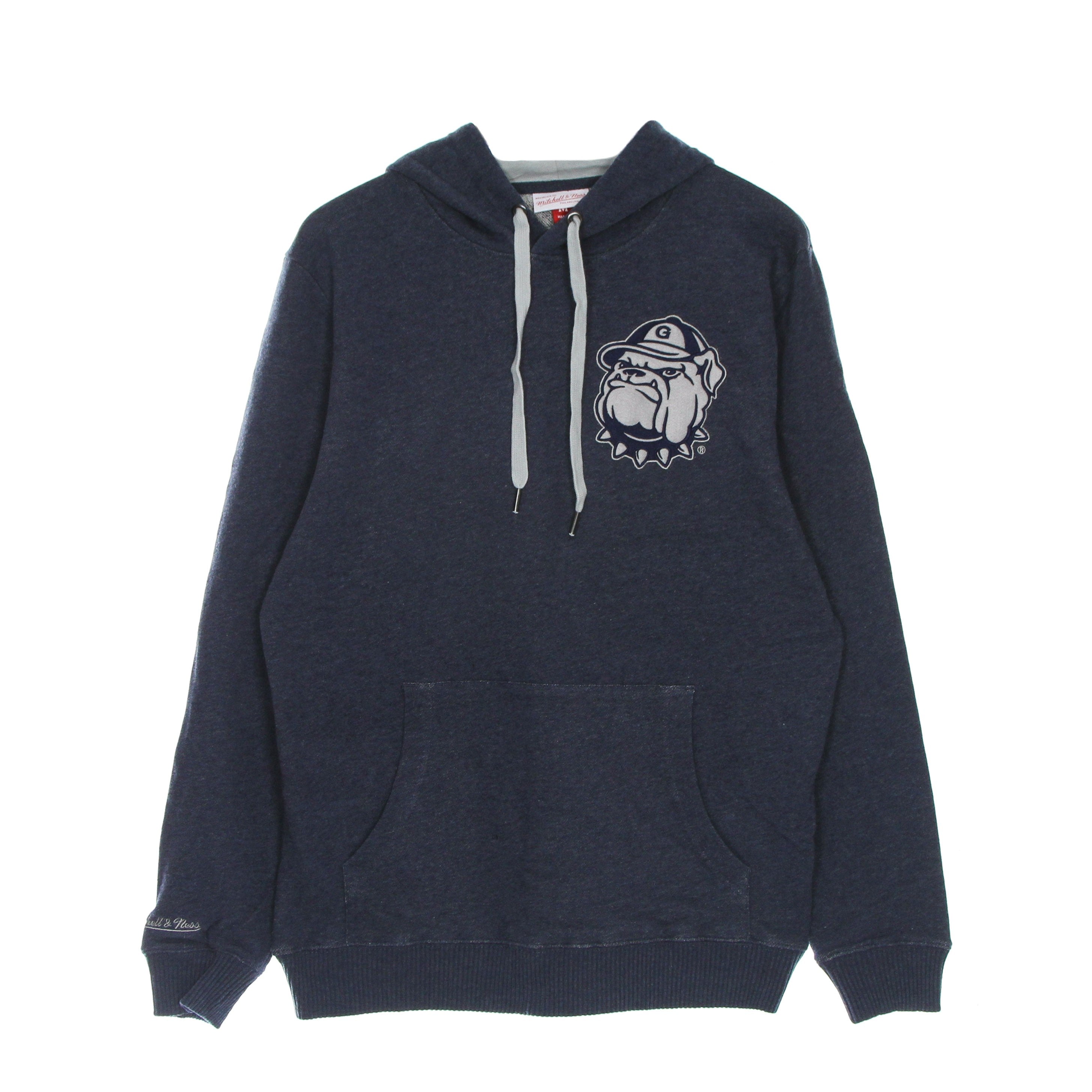 Mitchell & Ness, Felpa Leggera Cappuccio Uomo Ncaa Classic French Terry Hoodie Geohoy, Navy