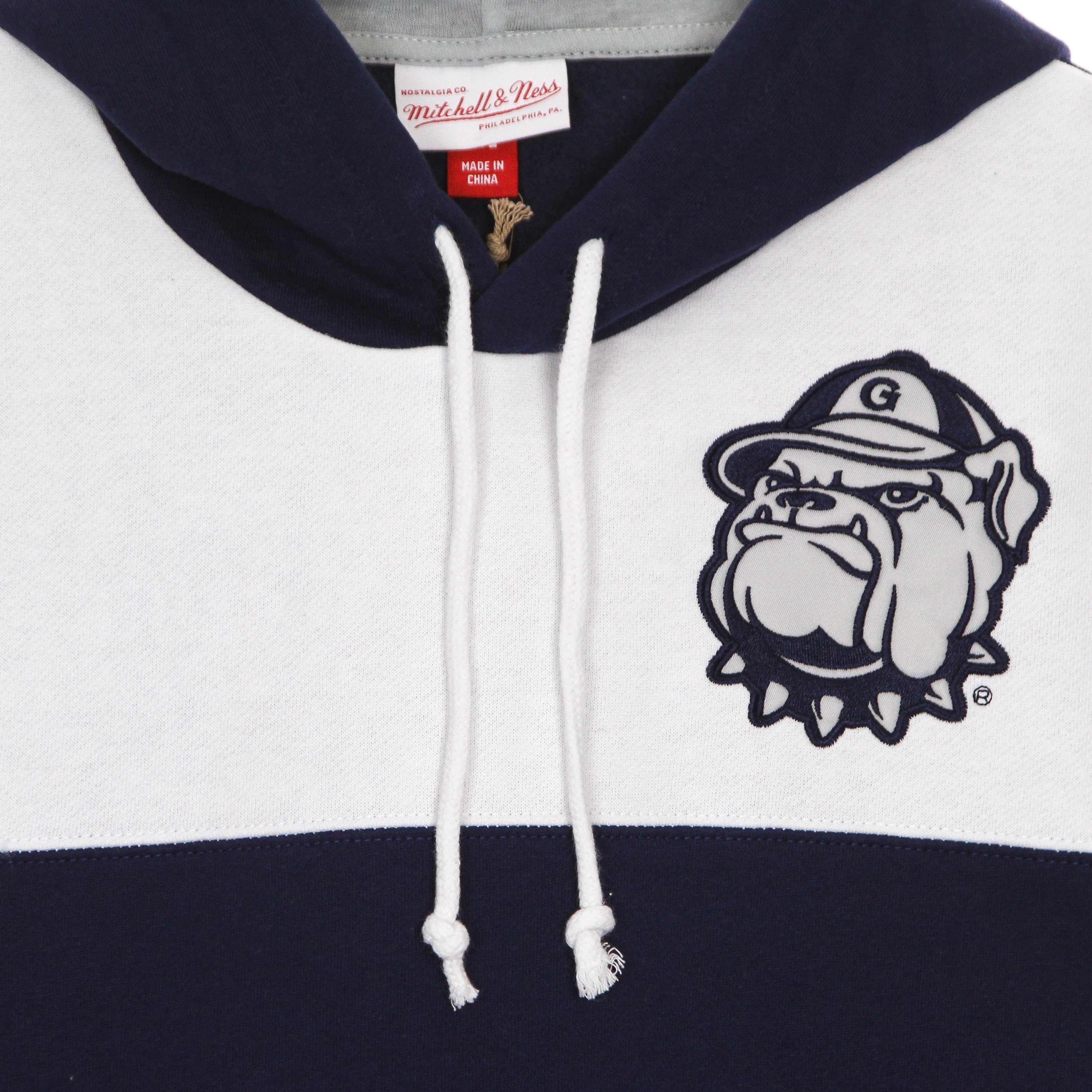 Mitchell & Ness, Felpa Cappuccio Uomo Ncaa Fusion Fleece 2.0 Geohoy, 