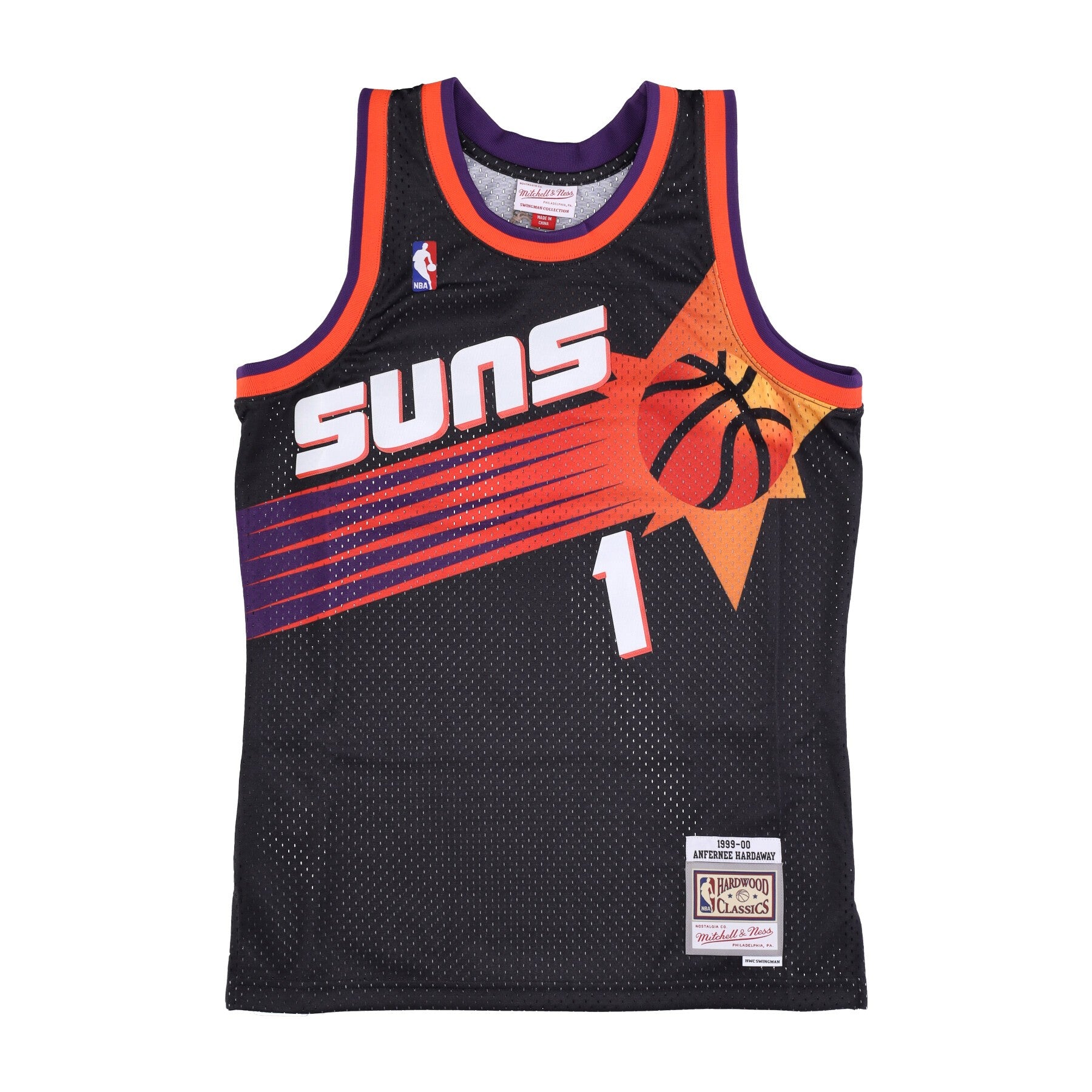 Mitchell & Ness, Canotta Basket Uomo Nba Swingman Jersey Hardwood Classics No 1 Penny Hardaway 1999-00 Phosun, Original Team Colors