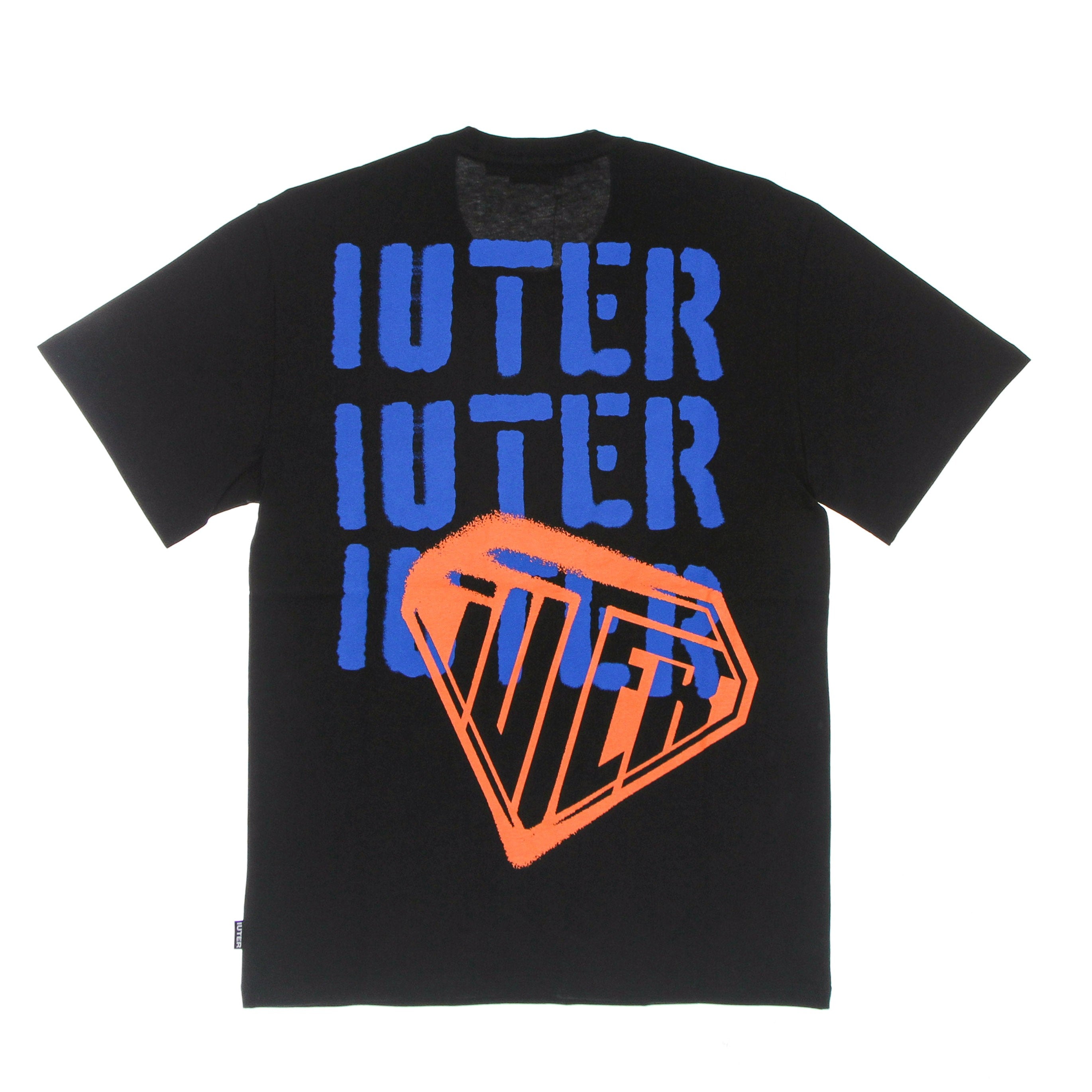 Iuter, Maglietta Uomo Stencil Tee, Black