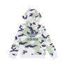 Adidas, Felpa Leggera Cappuccio Ragazzo Camo Hoodie, Orbit Grey/magic Lime/shadow Navy