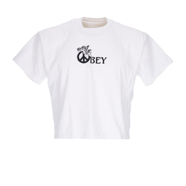 Obey, Maglietta Donna Peace, Angel, Obey Crop Tee, White