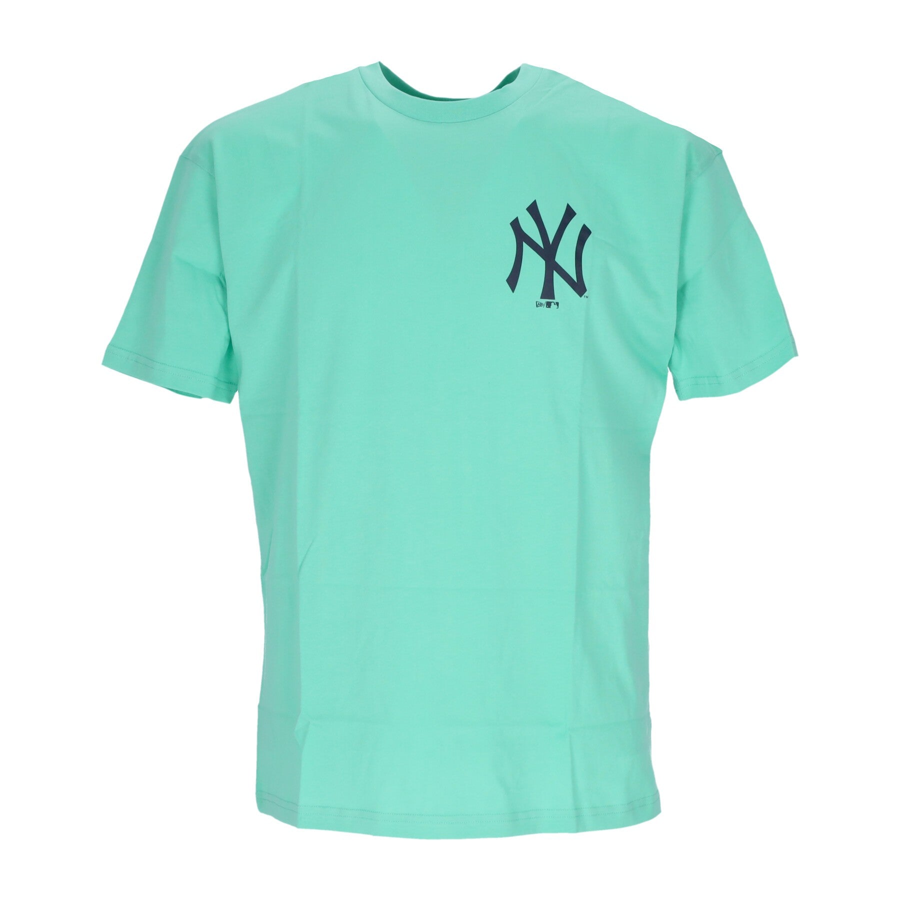 New Era, Maglietta Uomo Mlb League Essentials Oversized Tee Neyyan, Open Green/navy
