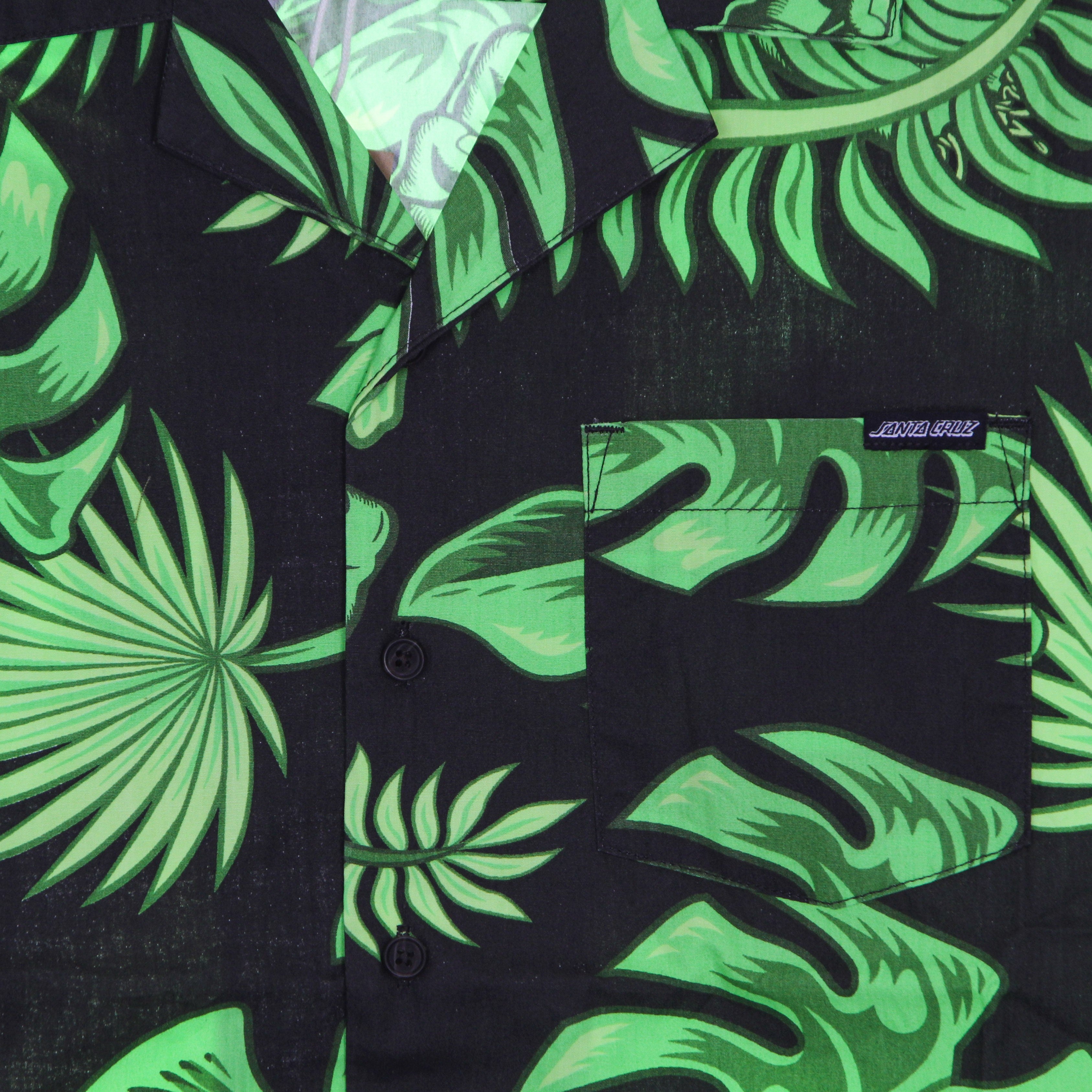 Santa Cruz, Camicia Manica Corta Uomo Cabana Shirt, 