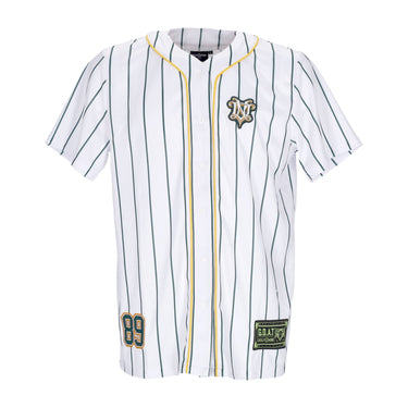 Dolly Noire, Casacca Bottoni Uomo Bay Area Baseball Shirt, White