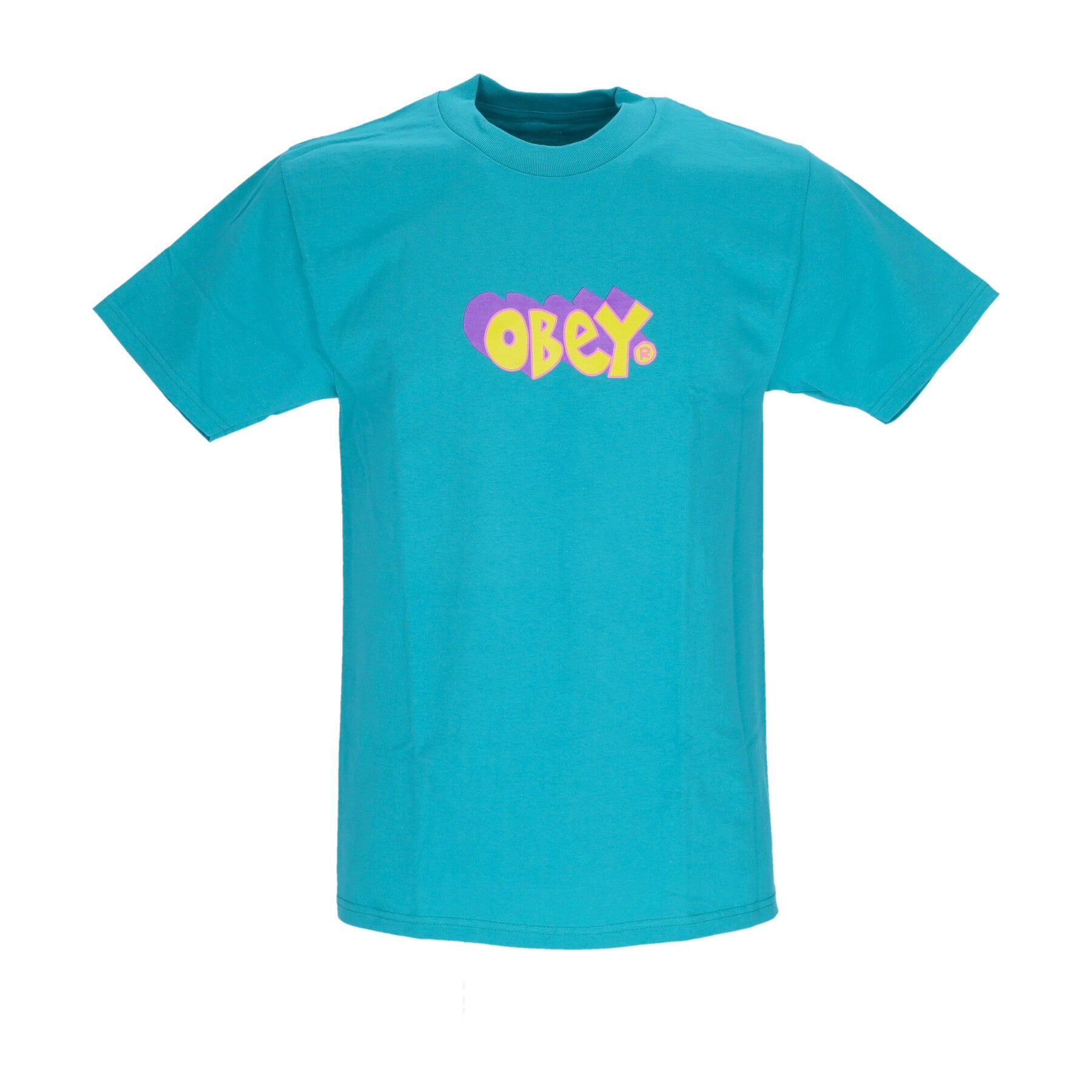 Obey, Maglietta Uomo In The Groove Classic Tee, Teal