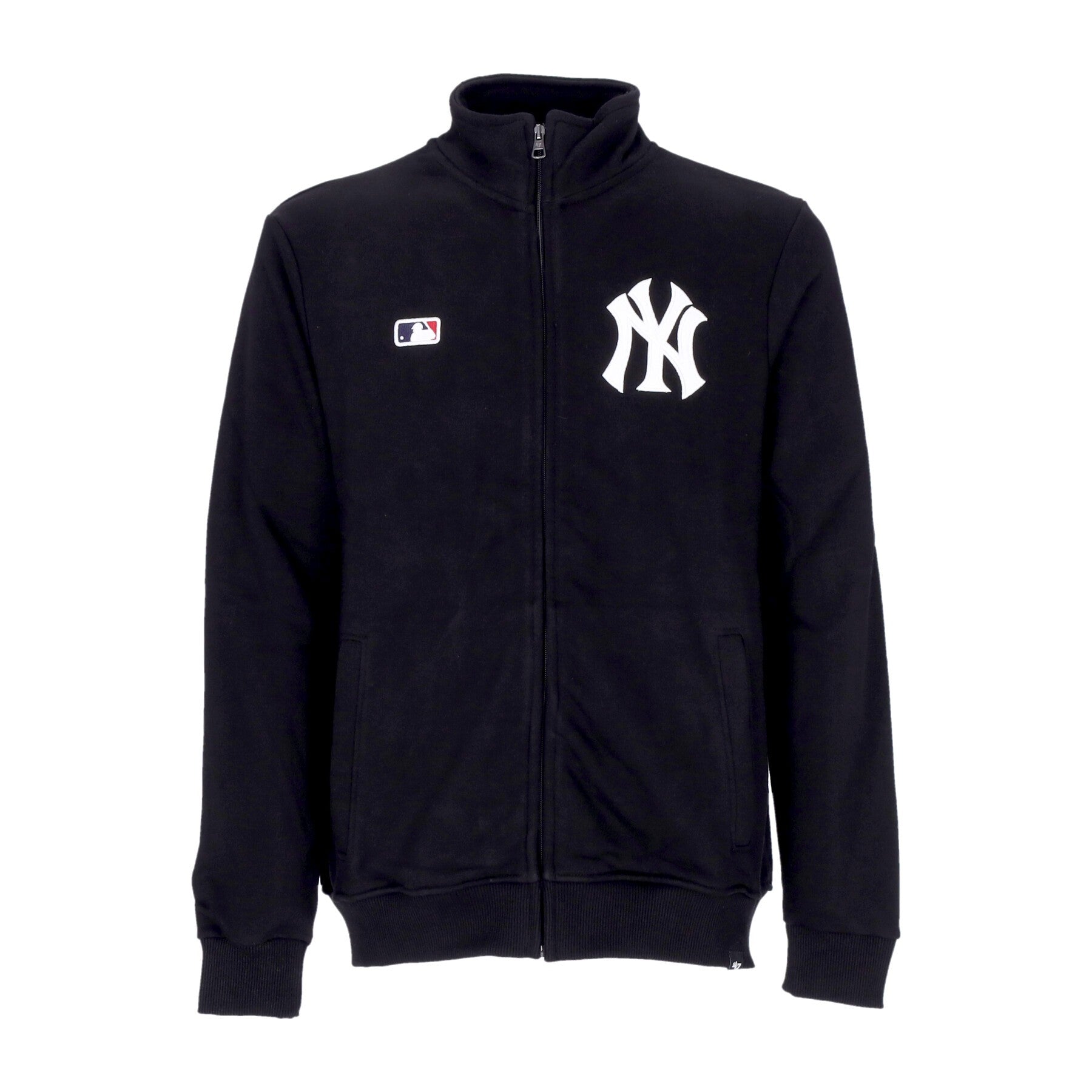 47 Brand, Felpa Leggera Collo Alto Uomo Mlb Helix Track Jacket Neyyan, Jet Black