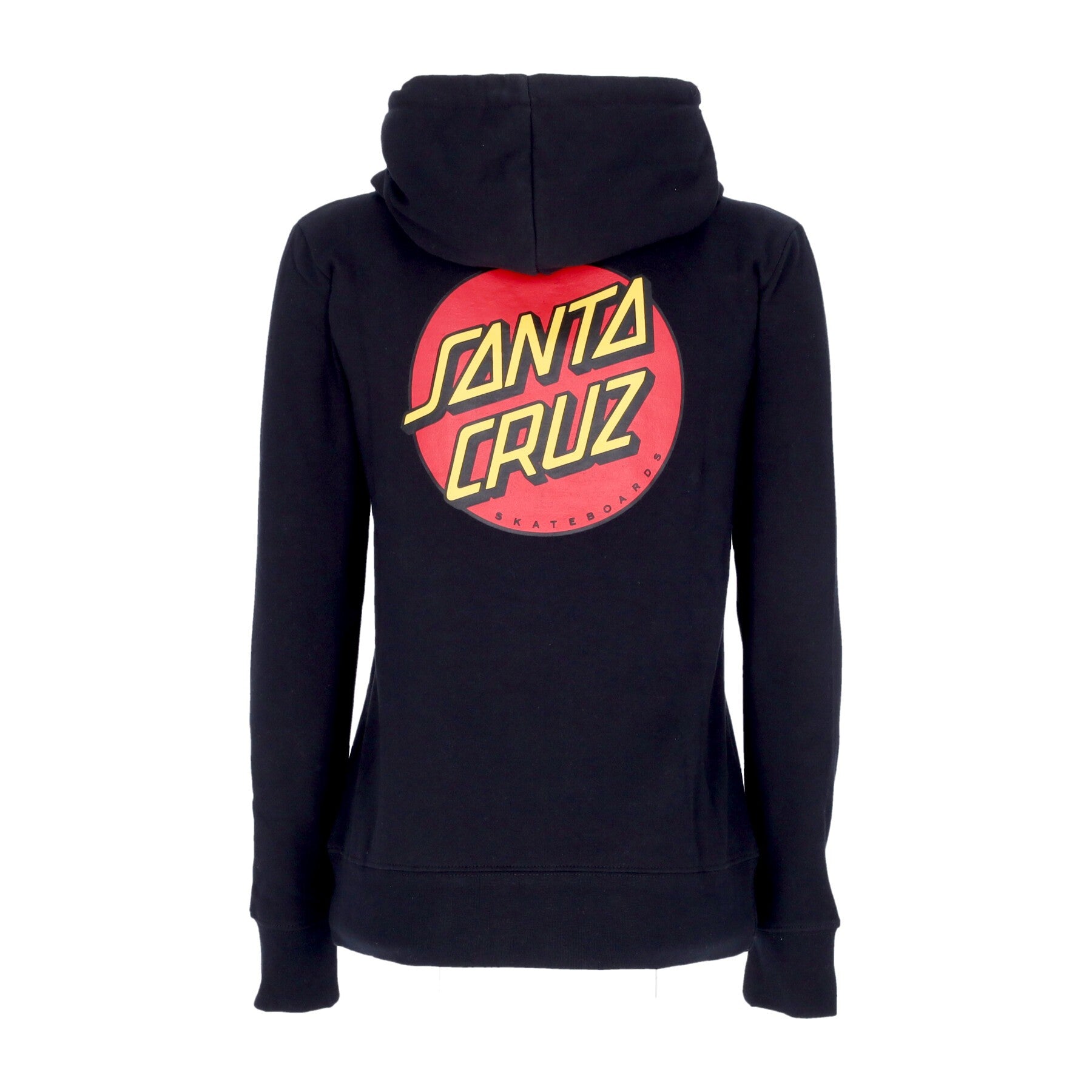 Santa Cruz, Felpa Cappuccio Donna Classic Dot Chest Hood, Black