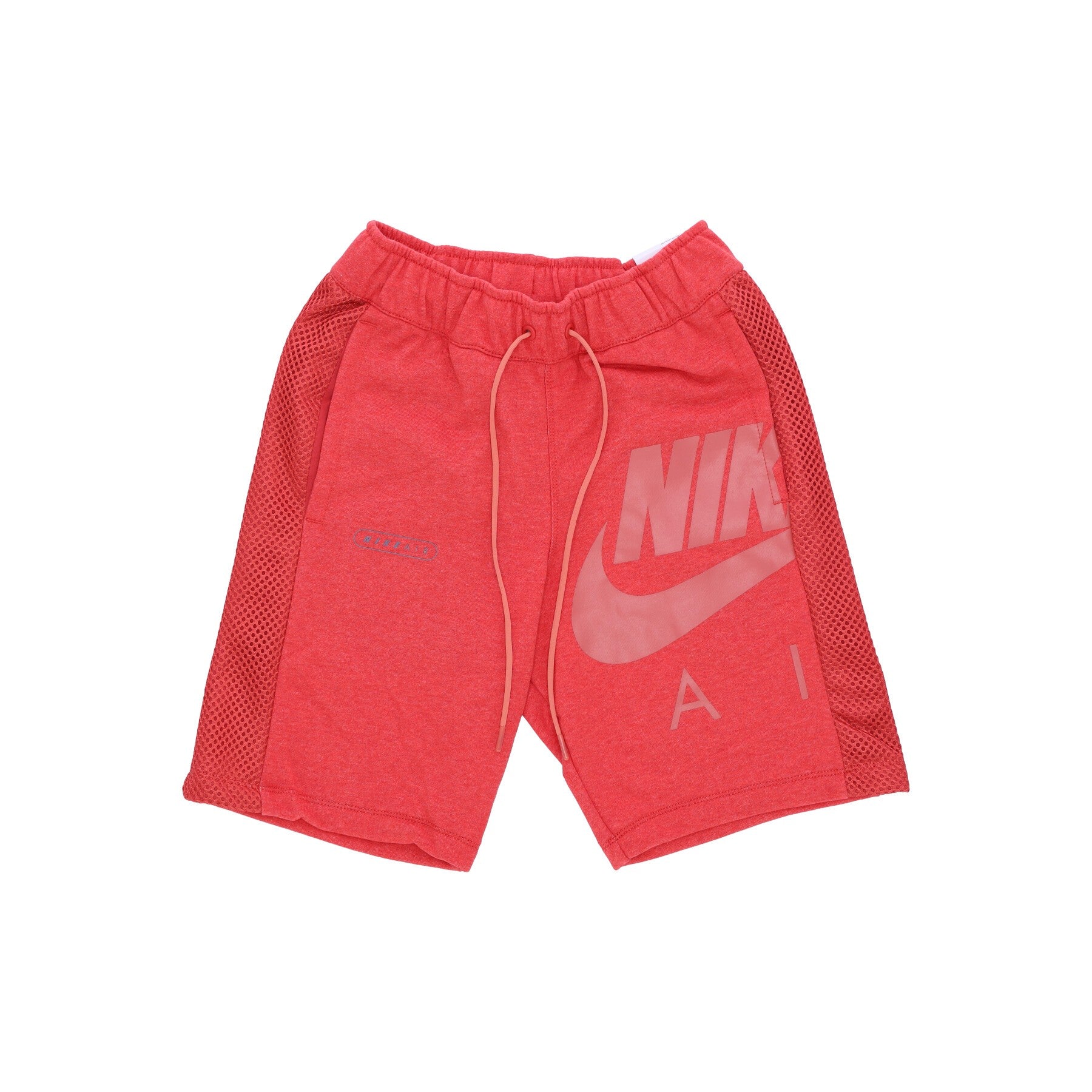 Nike, Pantalone Corto Tuta Uomo Sportswear Air F, Red Clay/htr/madder Root
