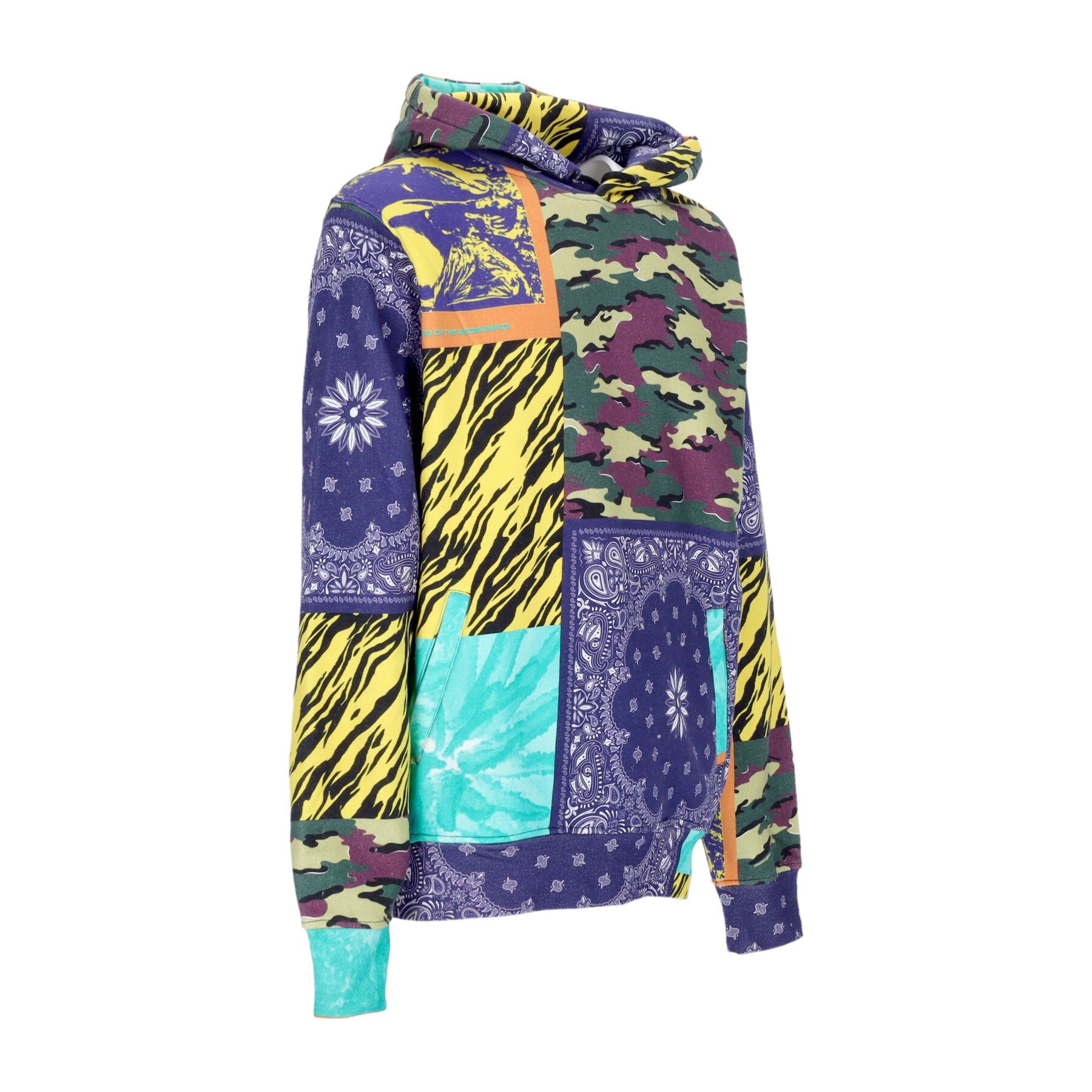 The Hundreds, Felpa Cappuccio Uomo Mixed Media Pullover, 