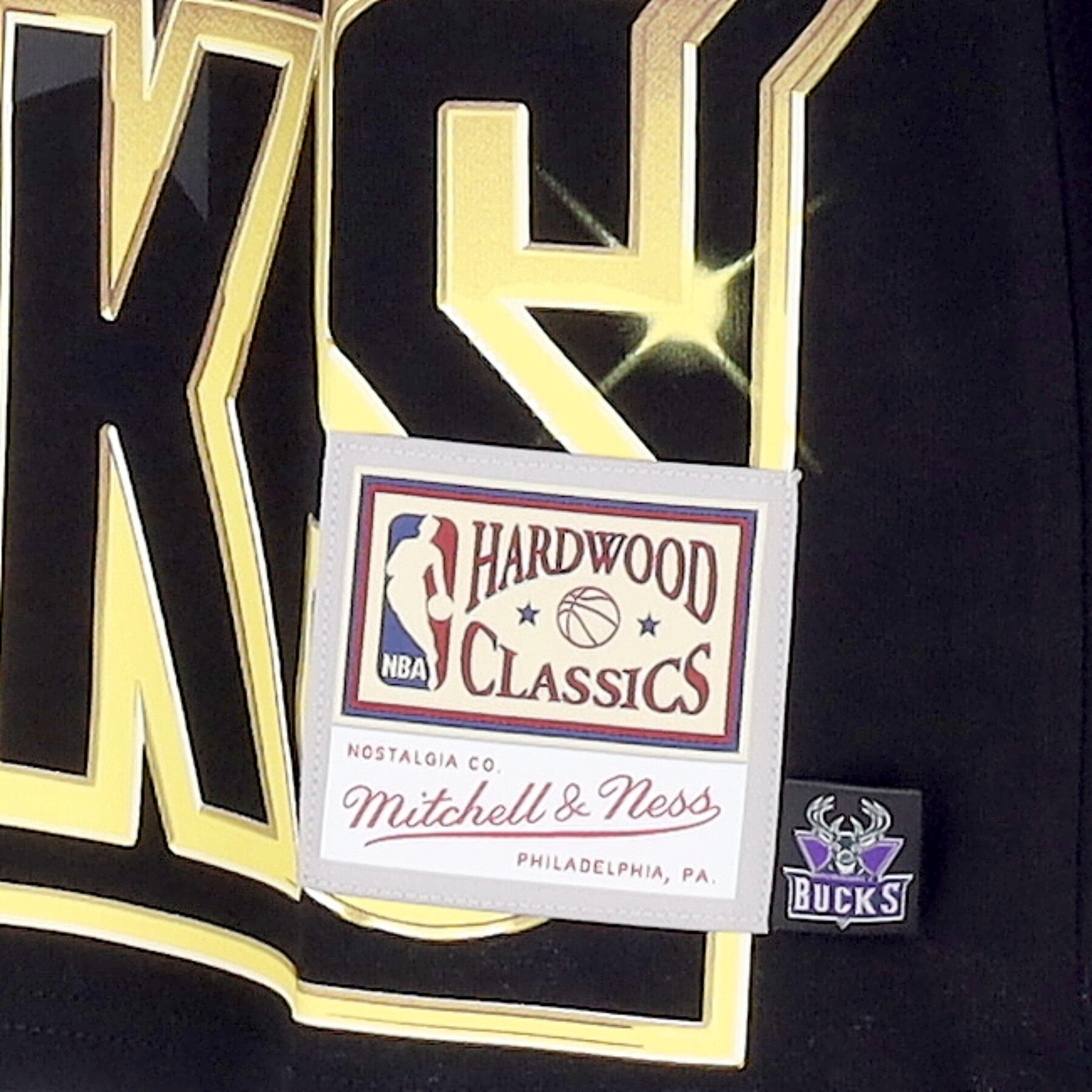 Mitchell & Ness, Maglietta Uomo Nba Big Face 4.0 Tee Hardwood Classics Milbuc, 