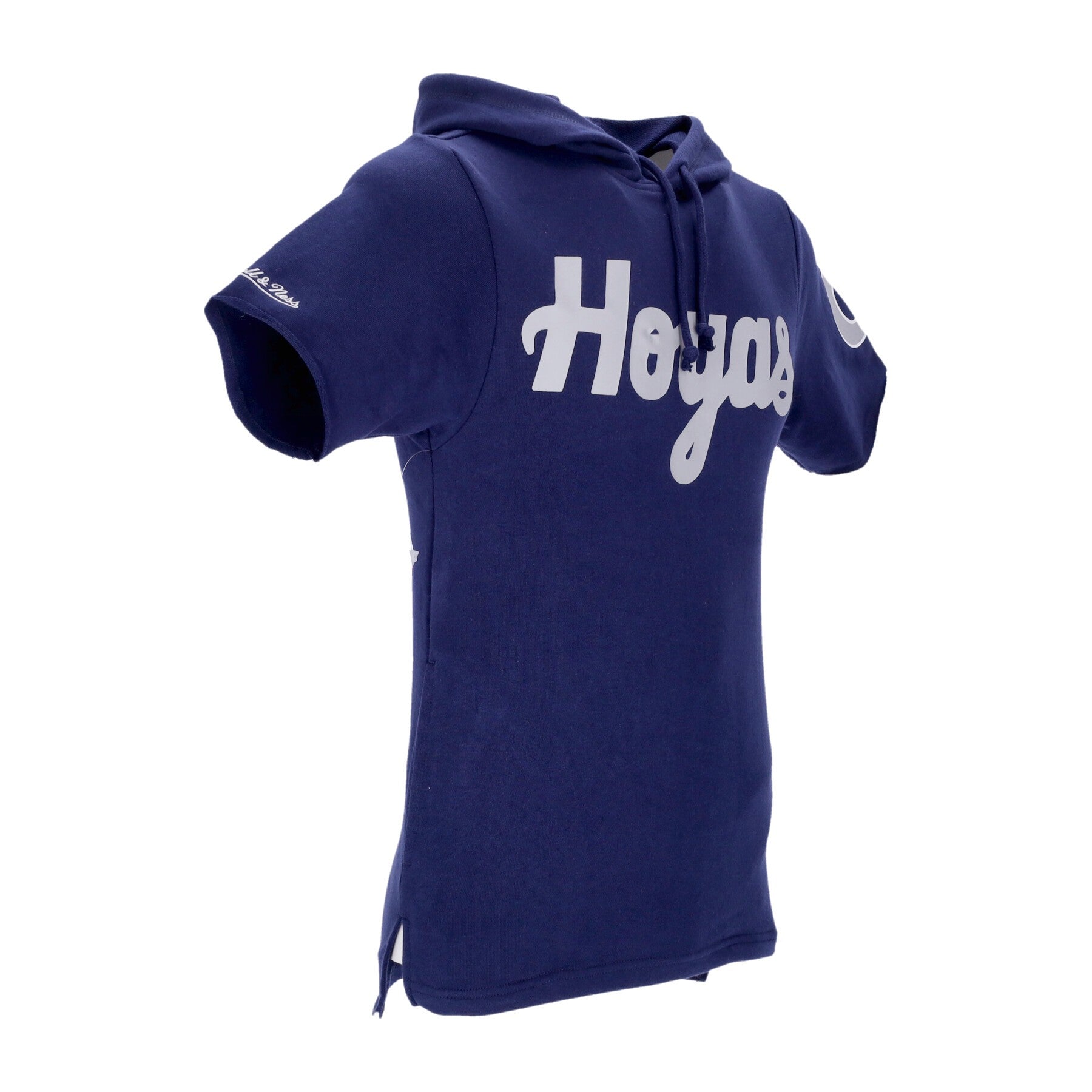 Mitchell & Ness, Felpa Leggera Cappuccio Manica Corta Uomo Ncaa Game Day French Terry Hoodie Geohoy, 