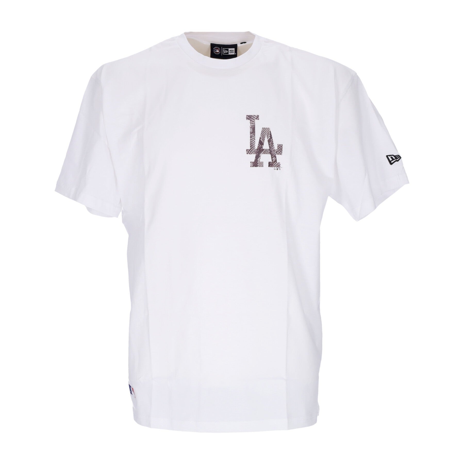 New Era, Maglietta Uomo Mlb Back Body Infill Print Oversize Tee Losdod, White/snake