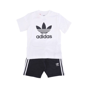 Adidas, Set T-shirt+short Bambino Short Tee Set, White/black