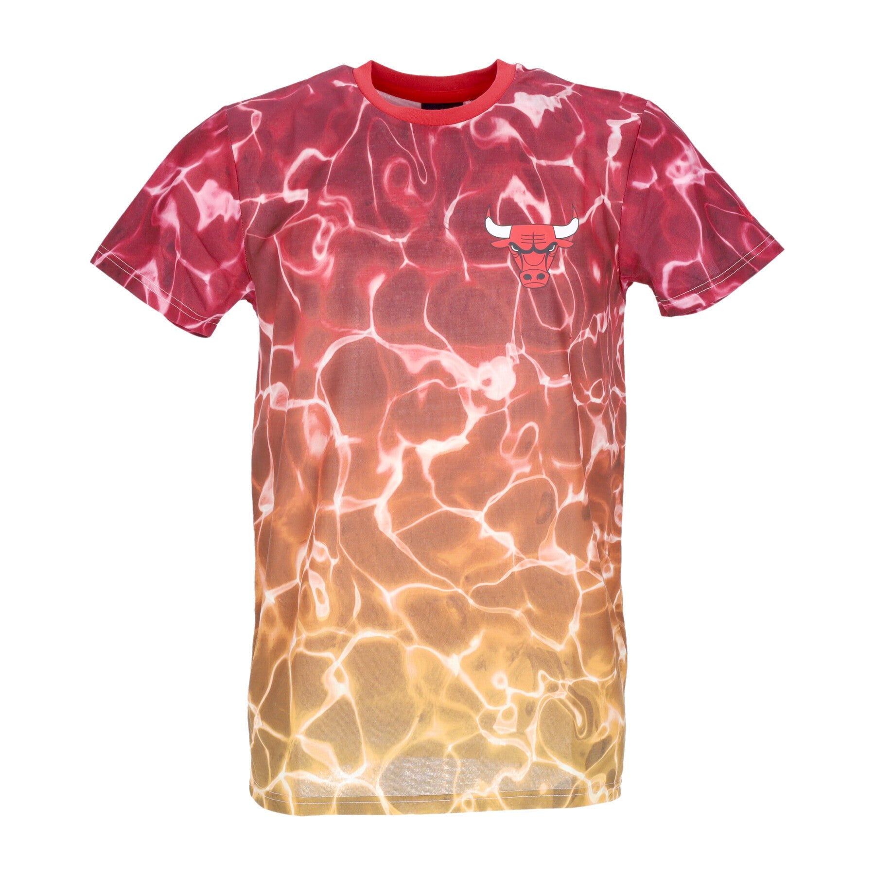 New Era, Maglietta Uomo Nba Team Color Water Print Tee Chibul, White/front Door Red