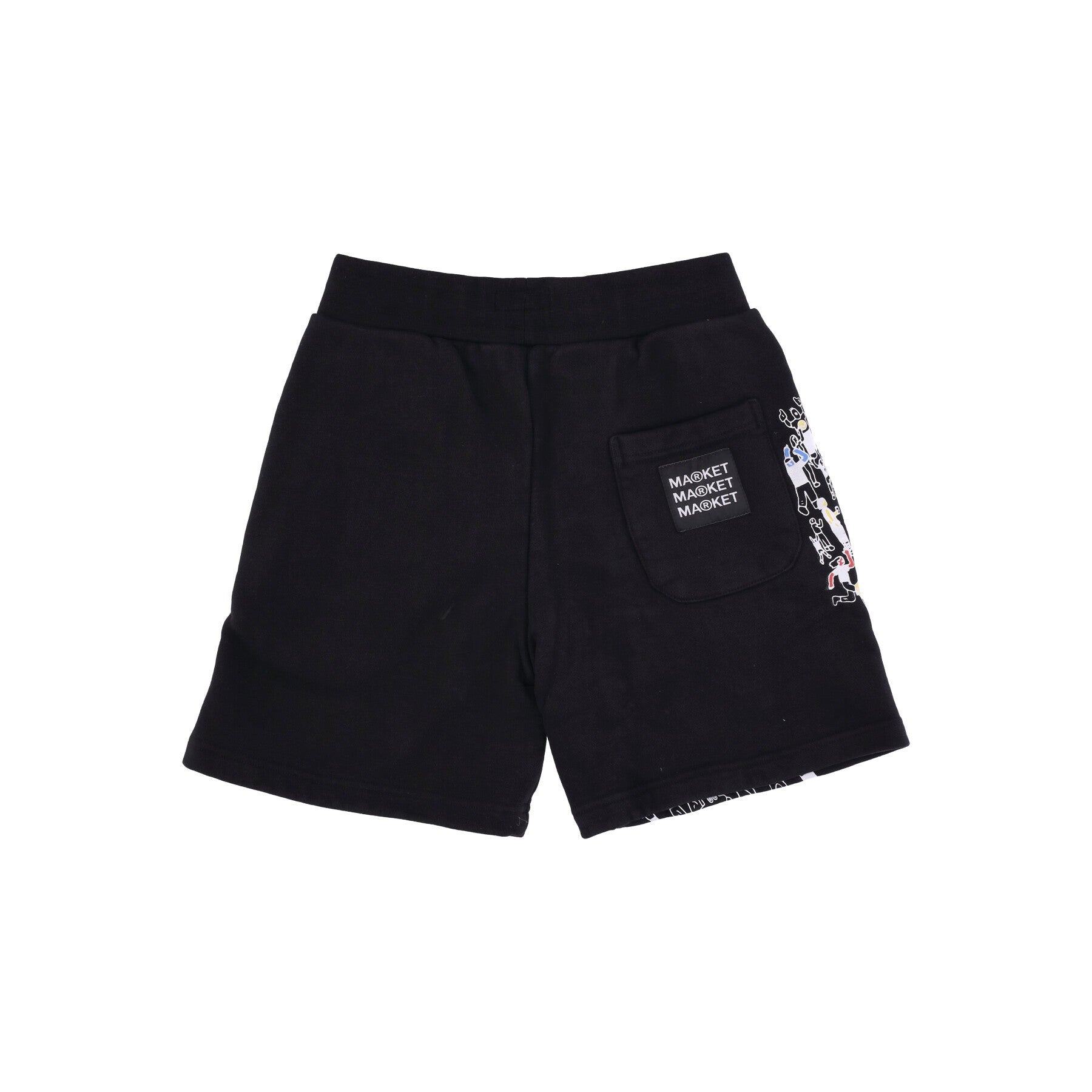 Market, Pantalone Corto Tuta Felpato Uomo World Basketball Game Sweatshorts X Smiley, 