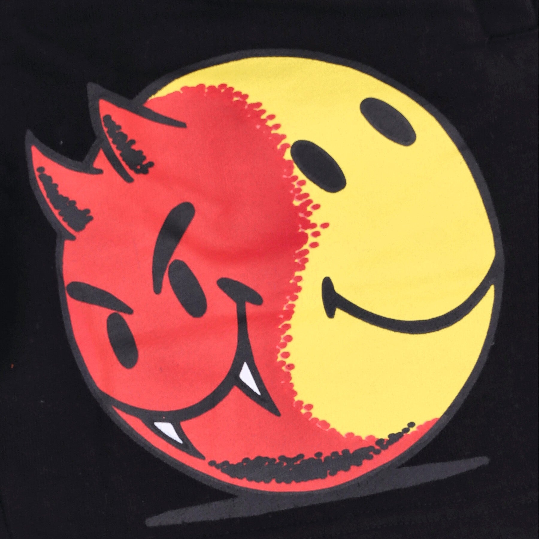 Market, Pantalone Corto Tuta Felpato Uomo Good And Evil Sweatshorts X Smiley, 