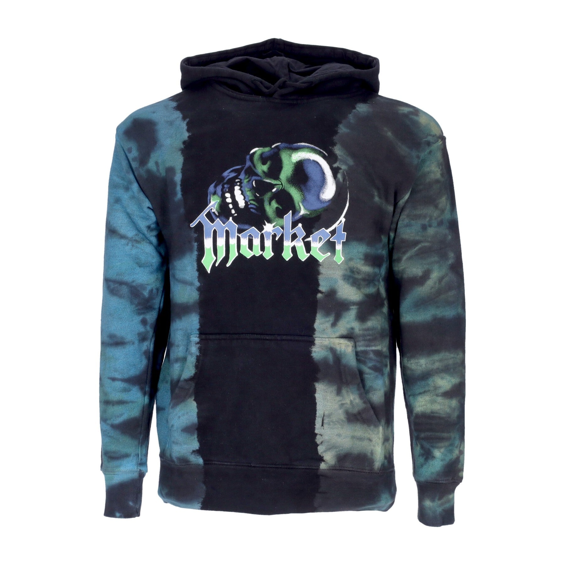 Market, Felpa Cappuccio Uomo Killing The Game Glow In The Dark Hoodie, Dark Tie Dye