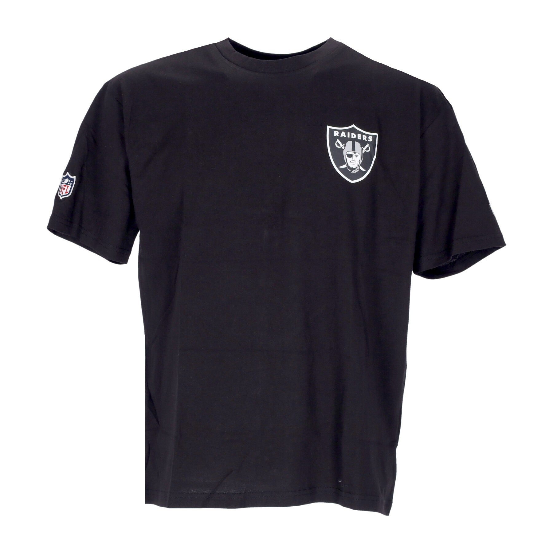 New Era, Maglietta Uomo Nfl Left Chest Team Logo Oversize Tee Lasrai, Black