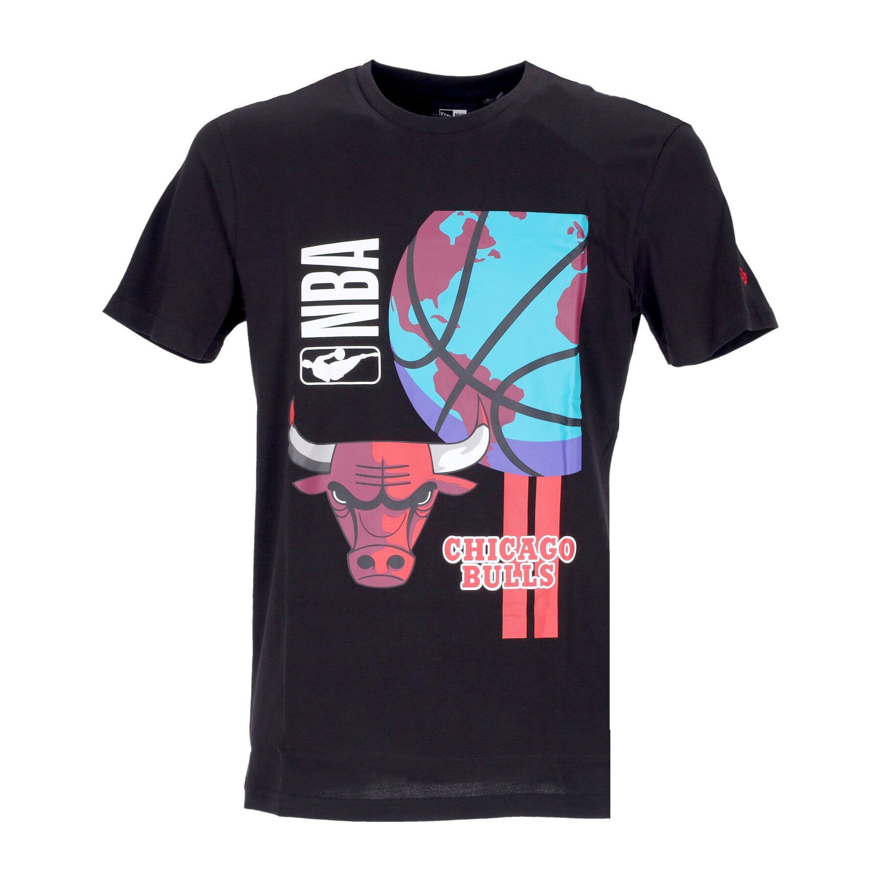 New Era, Maglietta Uomo Nba Bball Globe Graphic Tee Chibul, Black