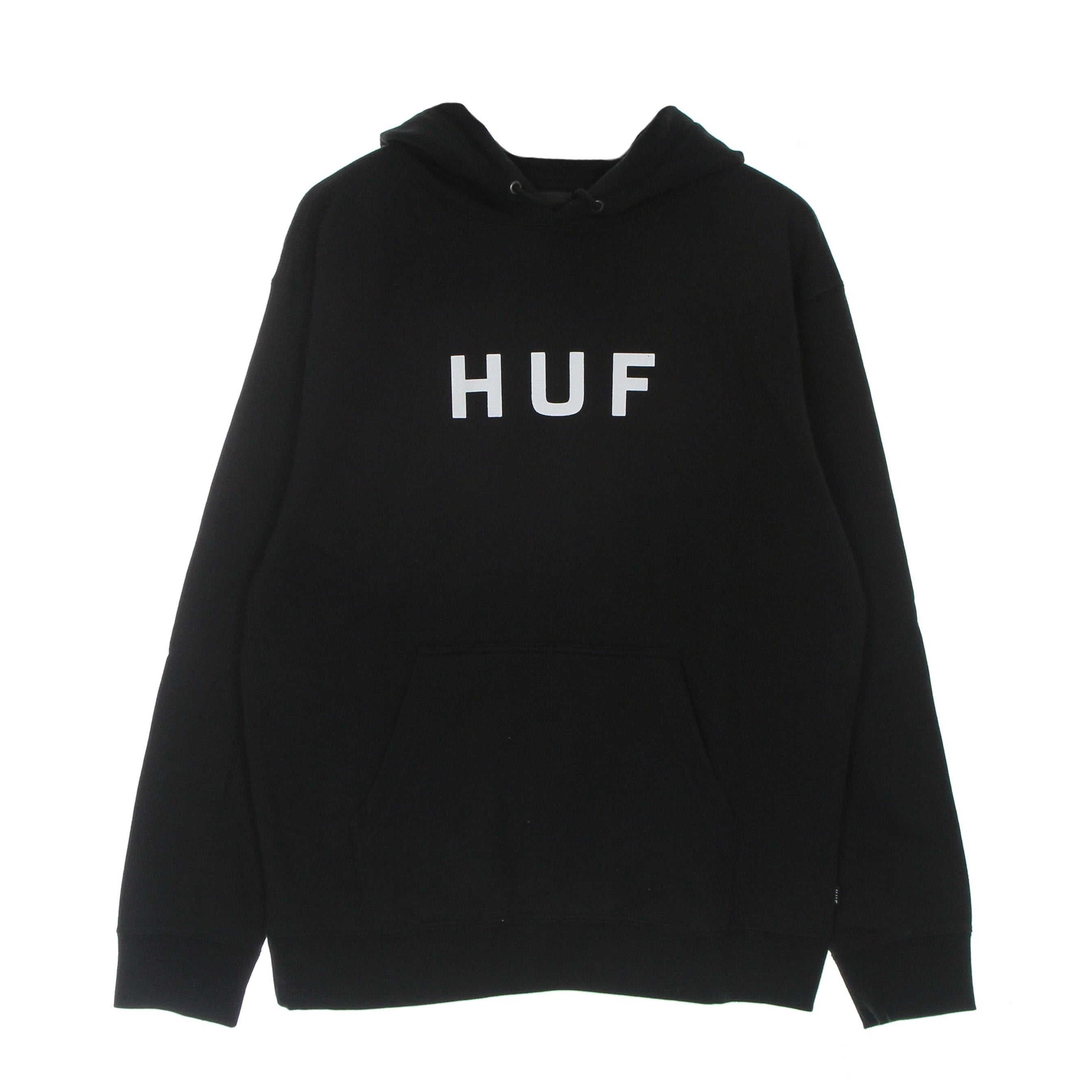 Huf, Felpa Cappuccio Uomo Essentials Og Logo P/o Hoodie, Black