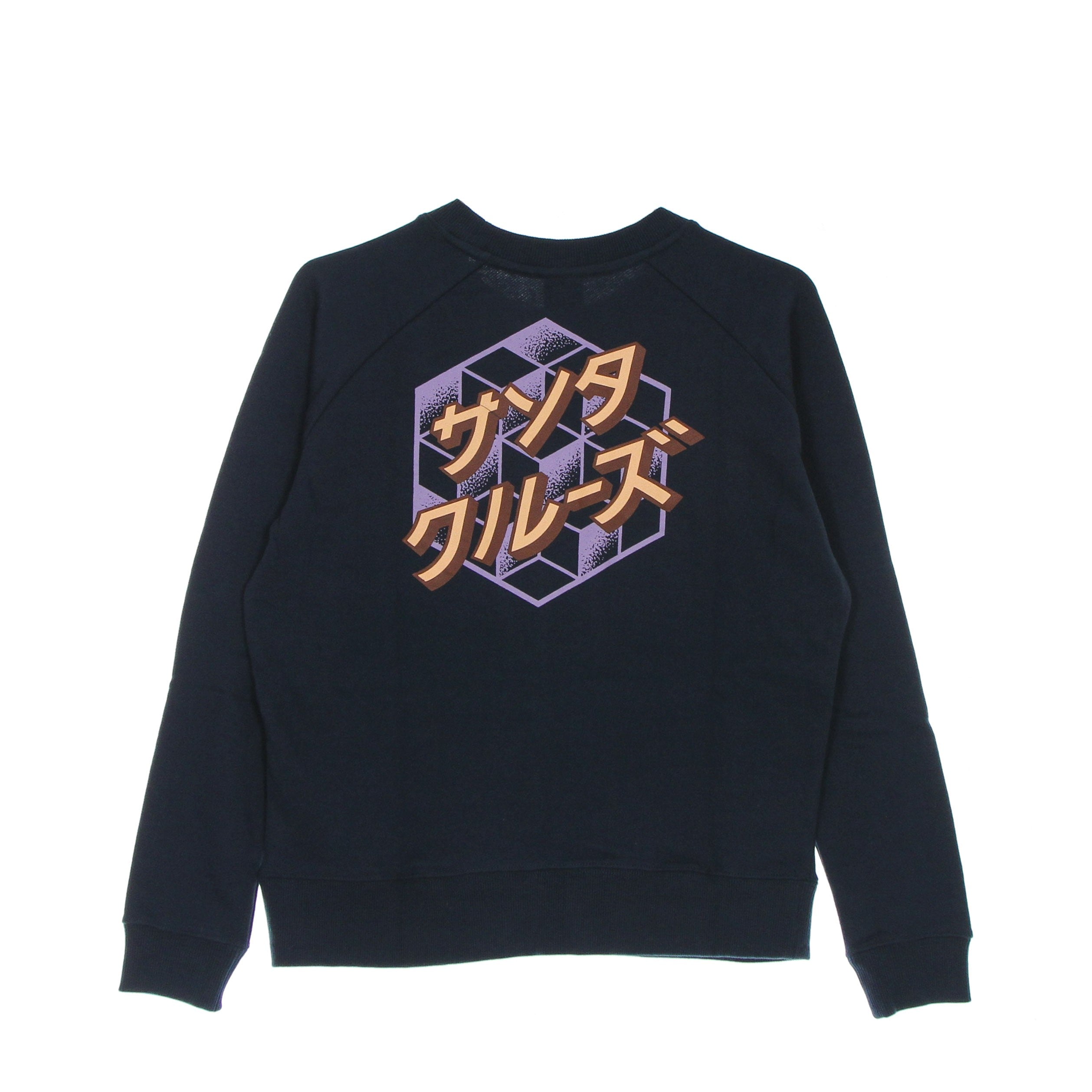 Santa Cruz, Felpa Leggera Girocollo Donna Japanese Optical Dot Crew, French Navy