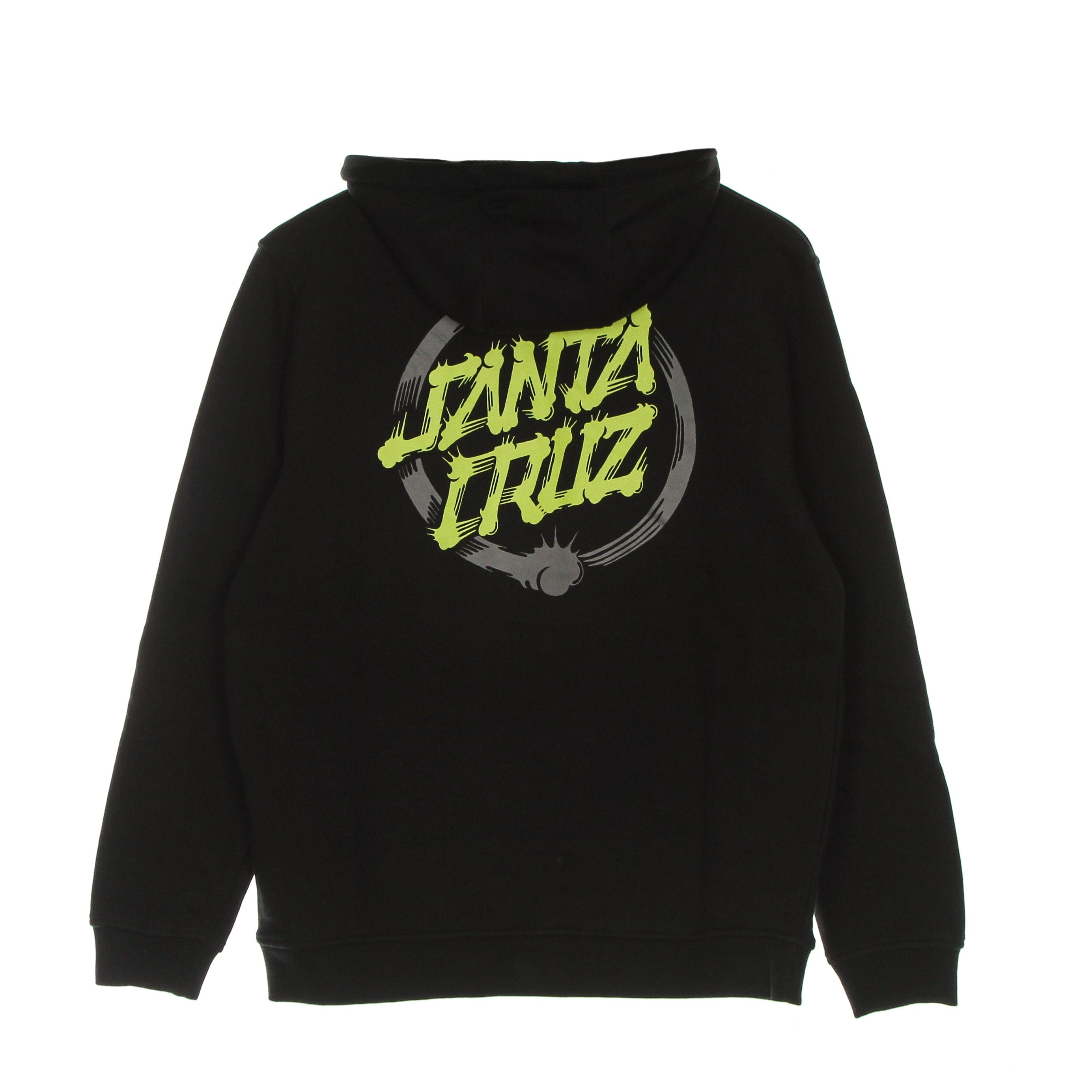 Santa Cruz, Felpa Cappuccio Uomo Mako Dot Hood, Black
