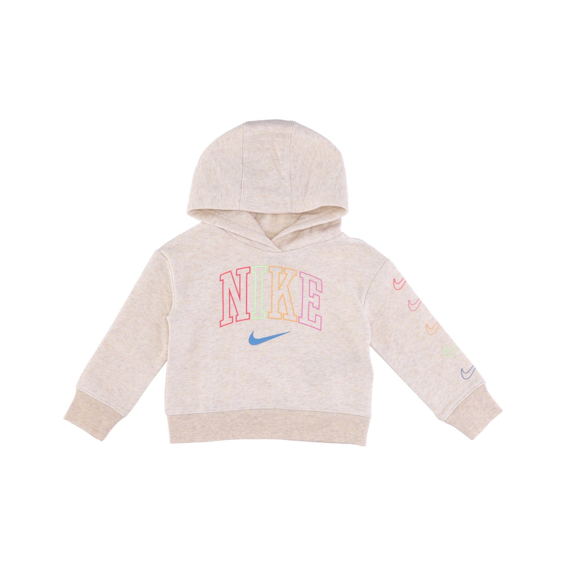 Nike, Felpa Cappuccio Bambino Retro Rewind Pullover, Pale Ivory Heather