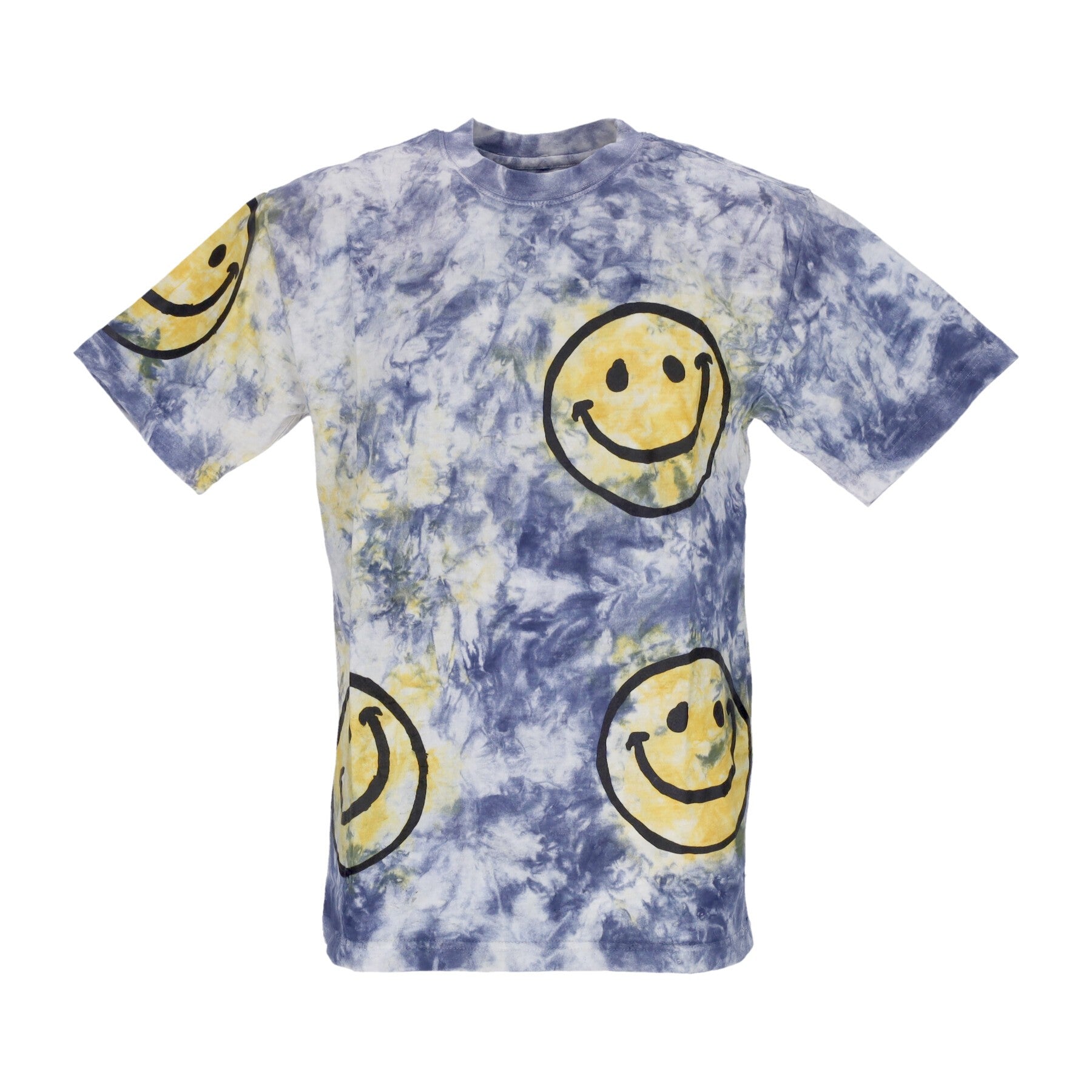 Market, Maglietta Uomo Sun Dye Tee X Smiley, Yellow/blue Tie Dye