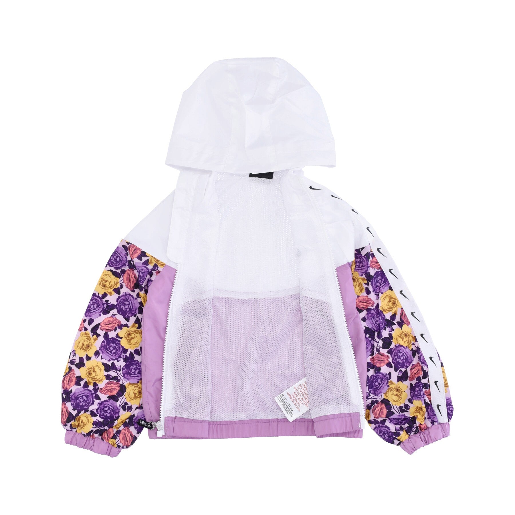 Windbreaker Girl Floral Windrunner Jacket White/multi