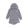 Nike, Set Felpa+short Bambina Nkg Club Fleece Short Set, Carbon Heather