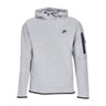 Nike, Felpa Leggera Cappuccio Uomo Tech Fleece Po Hoodie, Dk Grey Heather/black