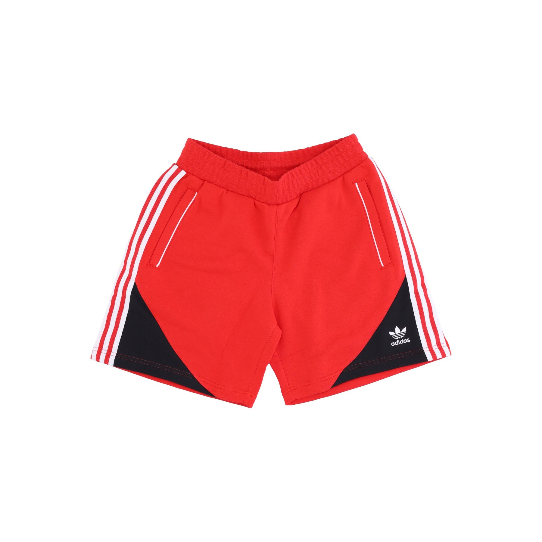 Adidas, Pantalone Corto Tuta Felpato Uomo Fleece Short, Vivid Red/black