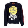 Bwood, Felpa Girocollo Uomo Have A Devious Day Crewneck, Black