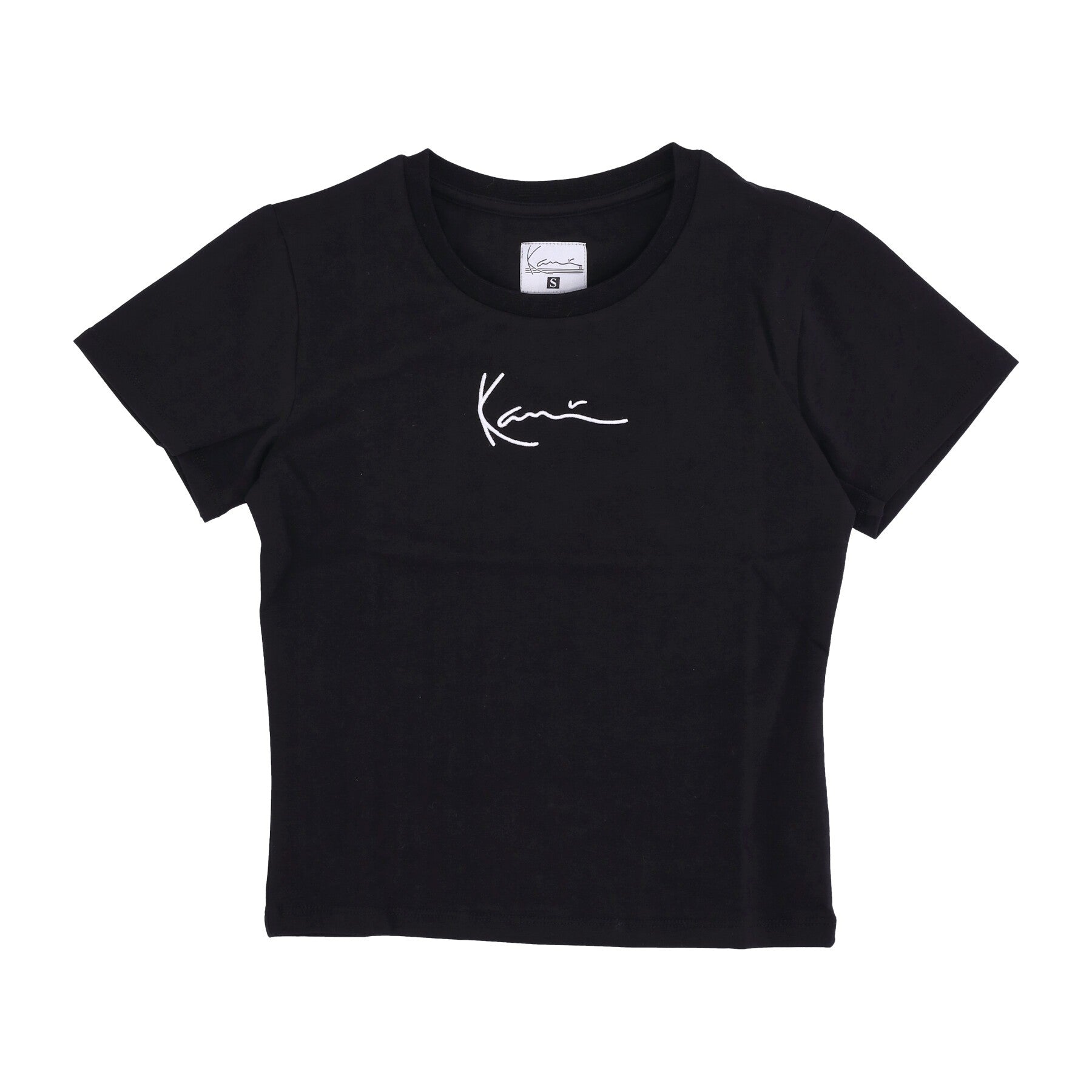Women's Small Signature Short Tee Black T-Shirt