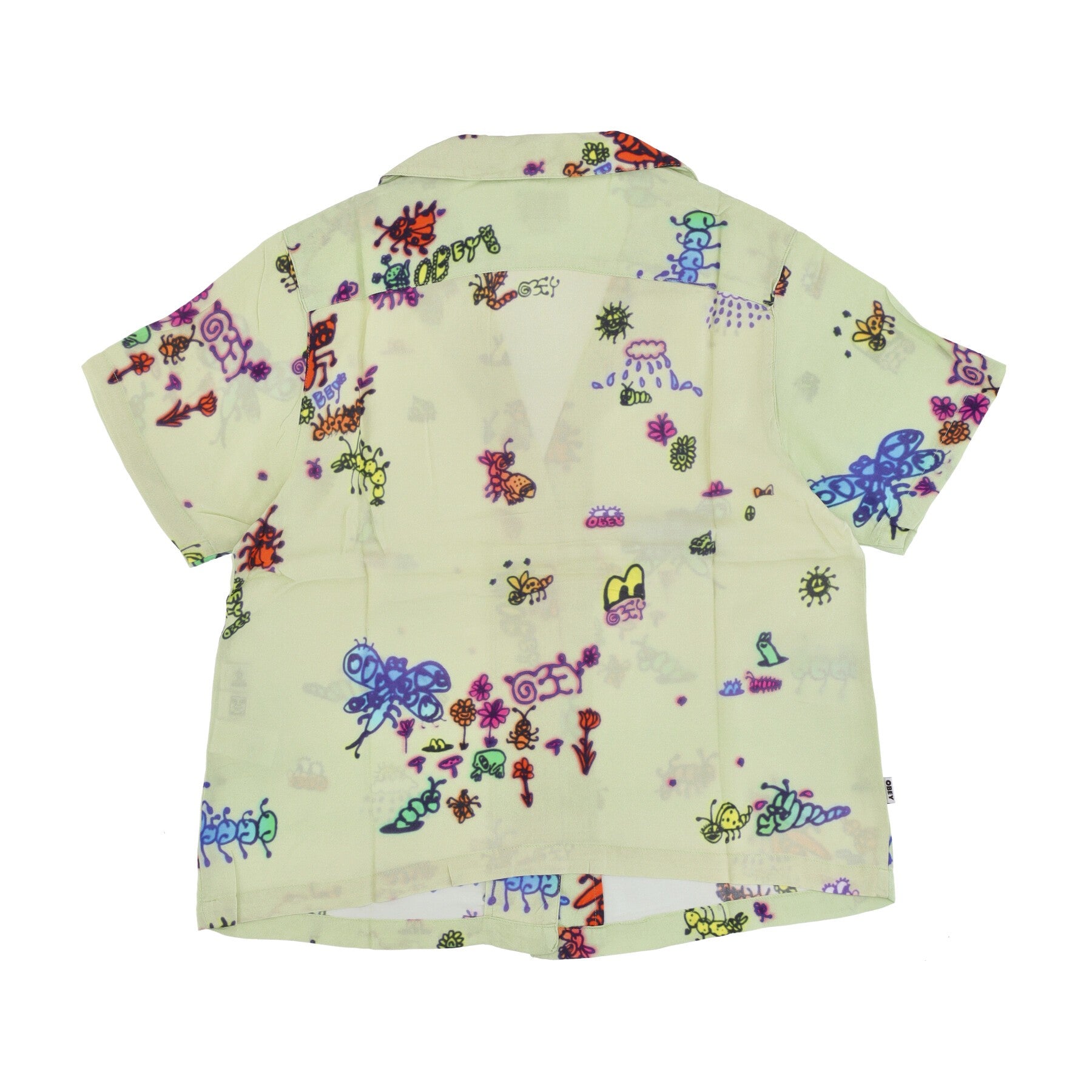 Obey, Camicia Manica Corta Donna Doodle Relaxed Shirt, 