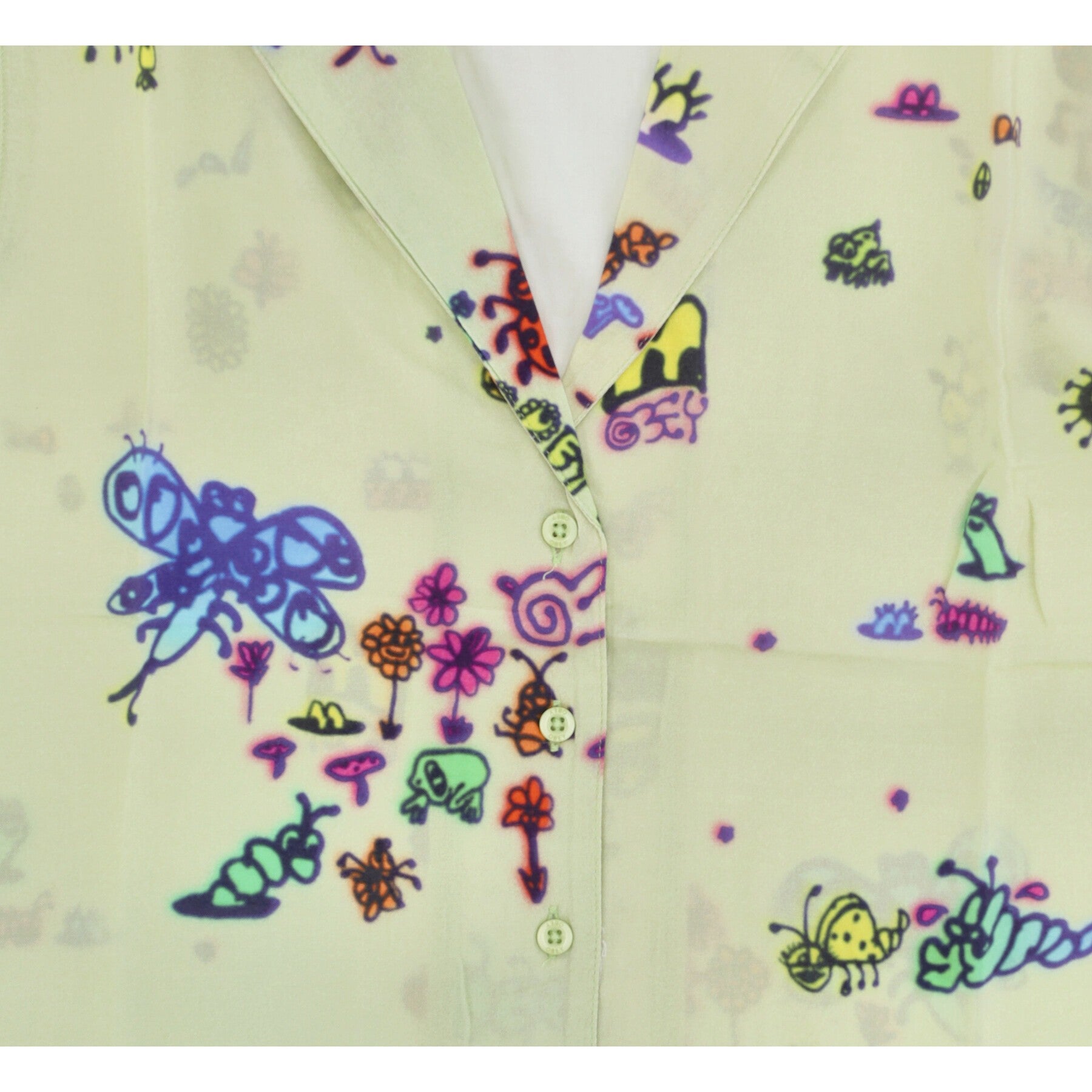 Obey, Camicia Manica Corta Donna Doodle Relaxed Shirt, 