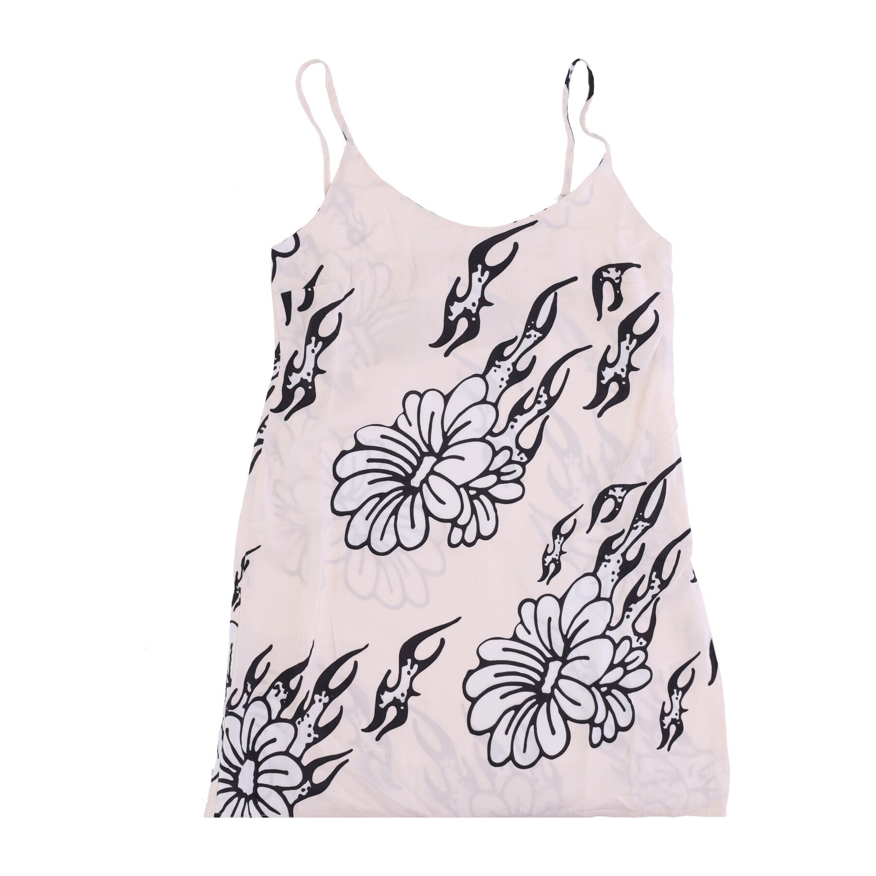 Obey, Vestito Donna Flamin ' Flower Dress, Off White