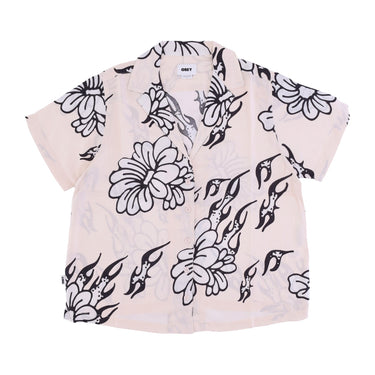 Camicia Manica Corta Donna Flamin ' Flowers Shirt Off White