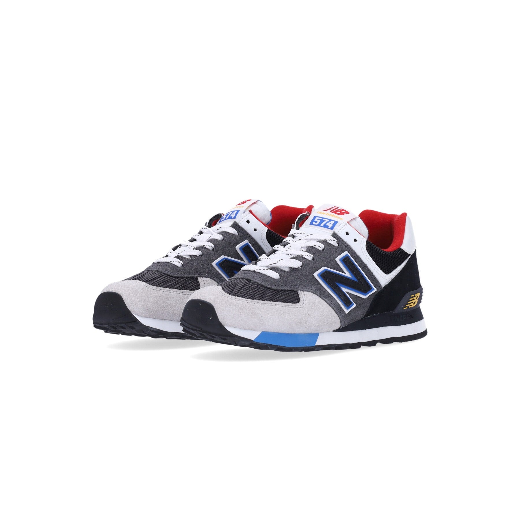 Low Men's Shoe 574 Black/white/blue/red