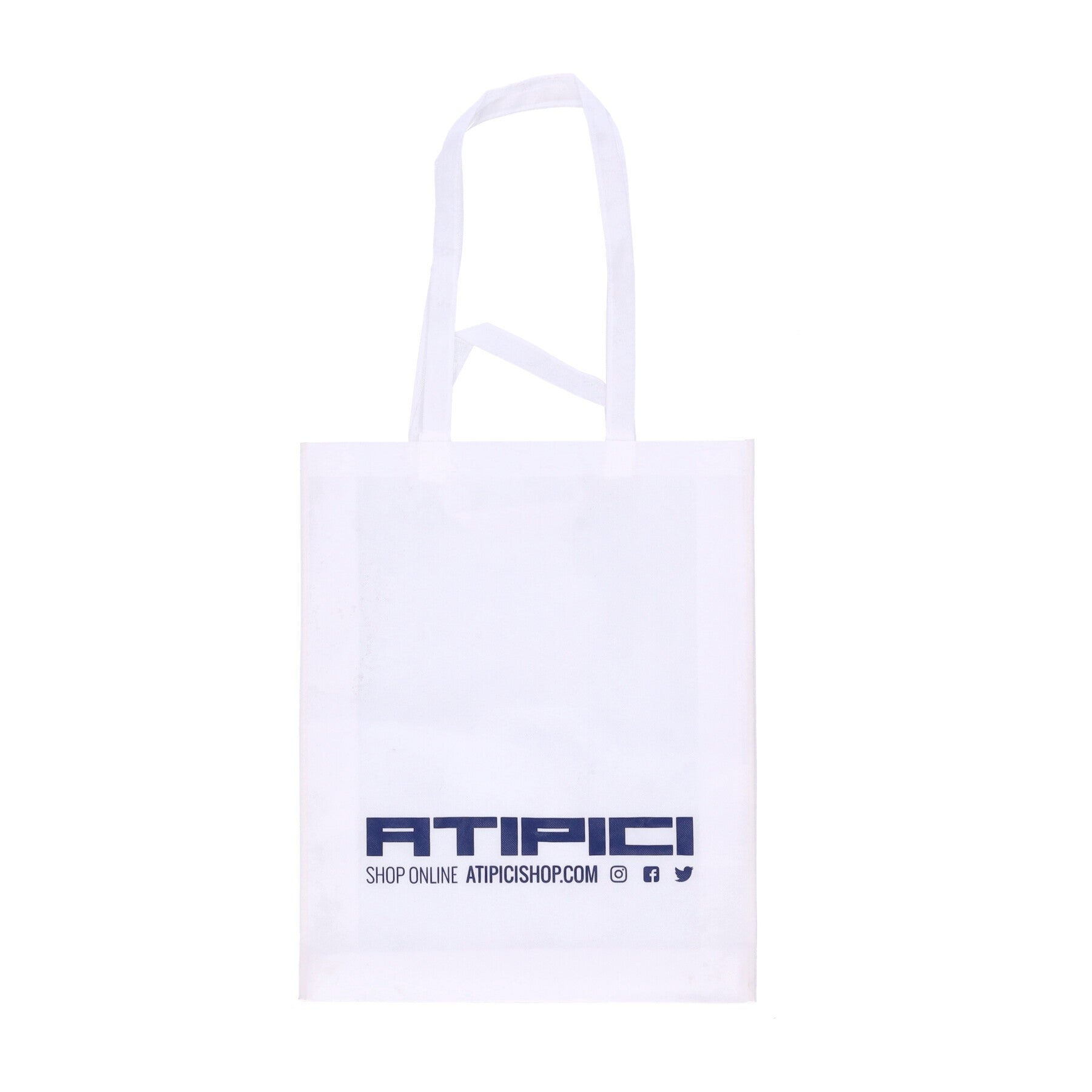 Atipici, Borsa Uomo Logo Maxi Tote Bag, White