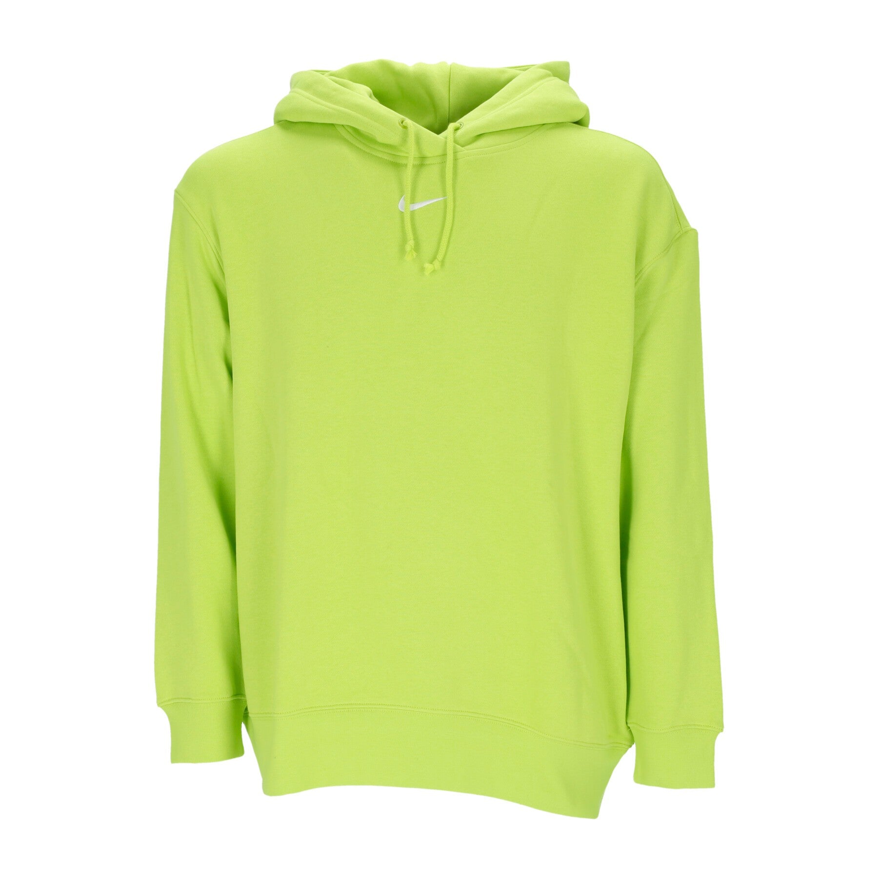 Nike, Felpa Cappuccio Donna Essential Collection Fleece Hoodie, Atomic Green/white