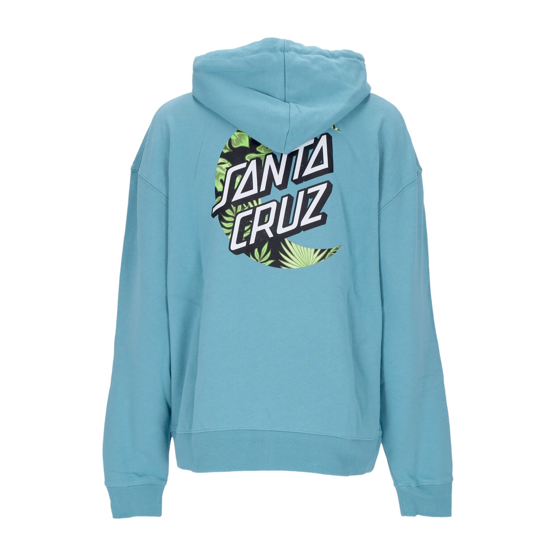 Santa Cruz, Felpa Leggera Cappuccio Uomo Cabana Moon Dot Hood, Turquoise