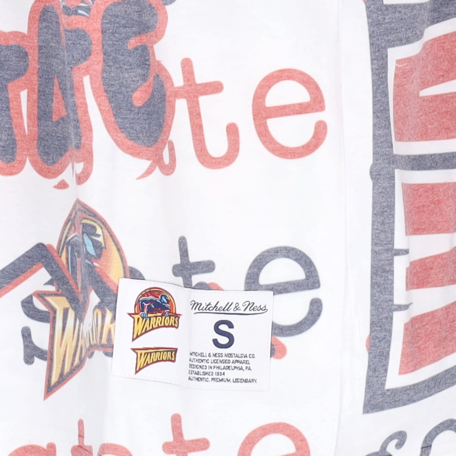 Mitchell & Ness, Maglietta Uomo Nba Jumbotron 2.0 Sublimated Tee Hardwood Classics Golwar, 