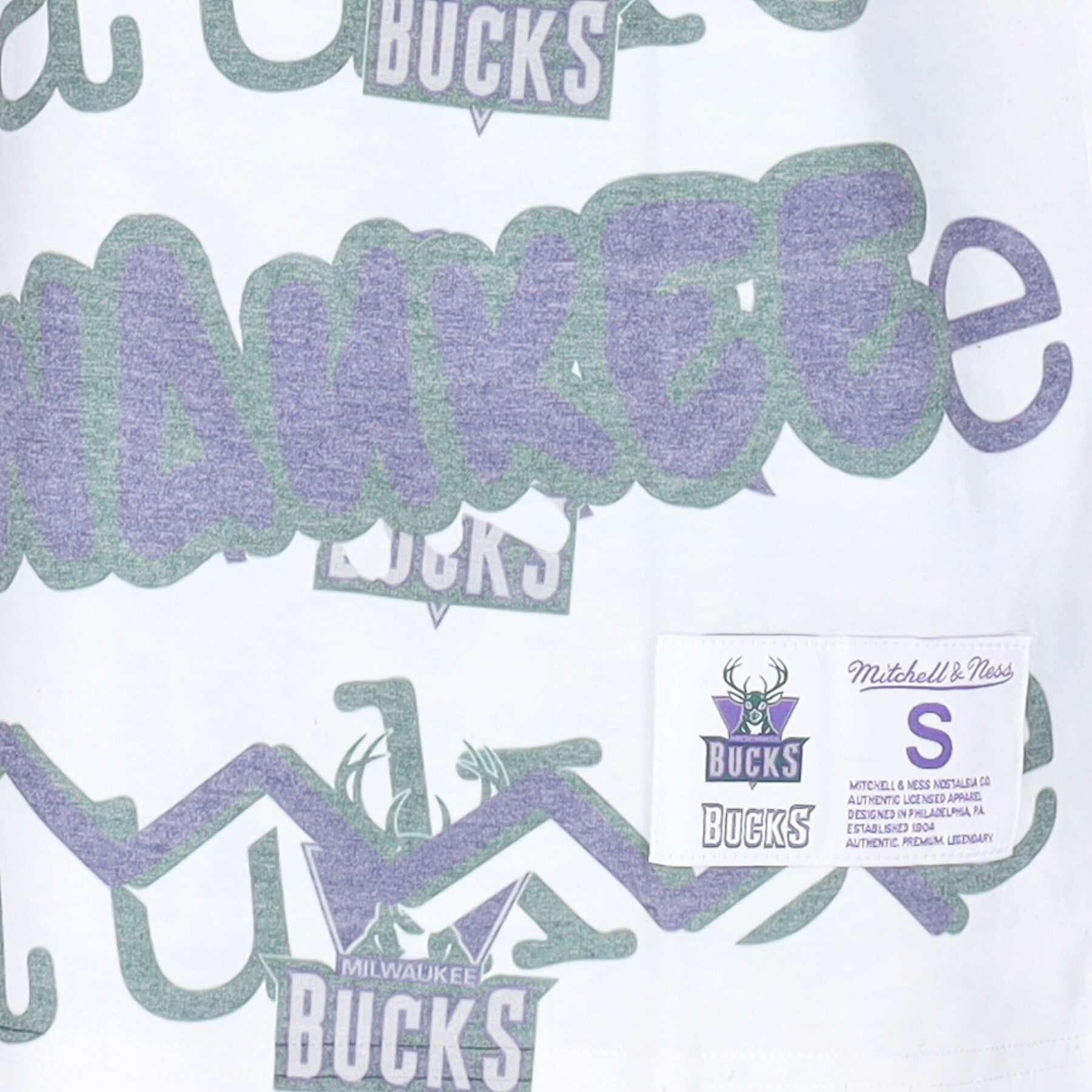 Mitchell & Ness, Maglietta Uomo Nba Jumbotron 2.0 Sublimated Tee Hardwood Classics Milbuc, 