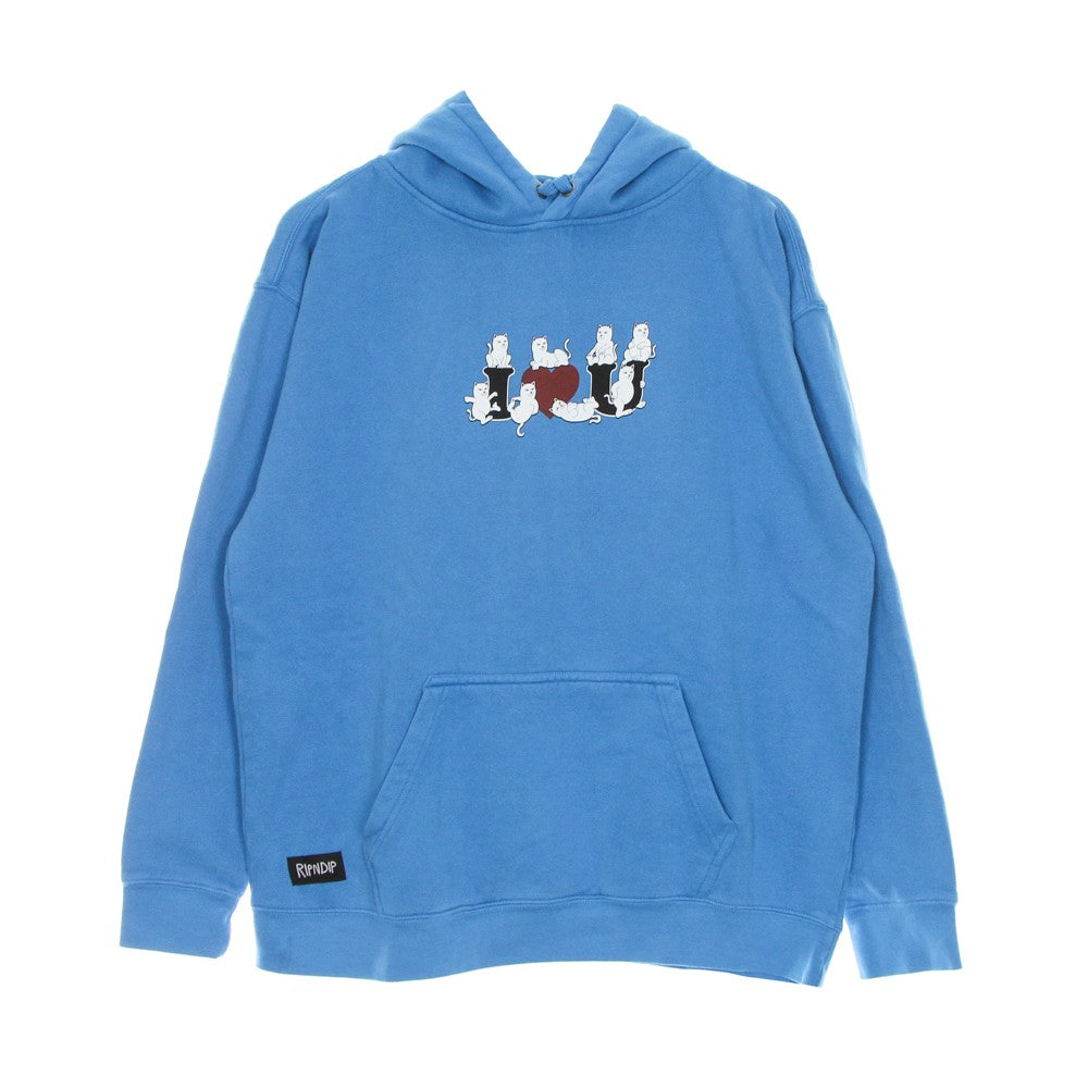 Ripndip, Felpa Cappuccio Uomo I Love U Hoodie, Azure